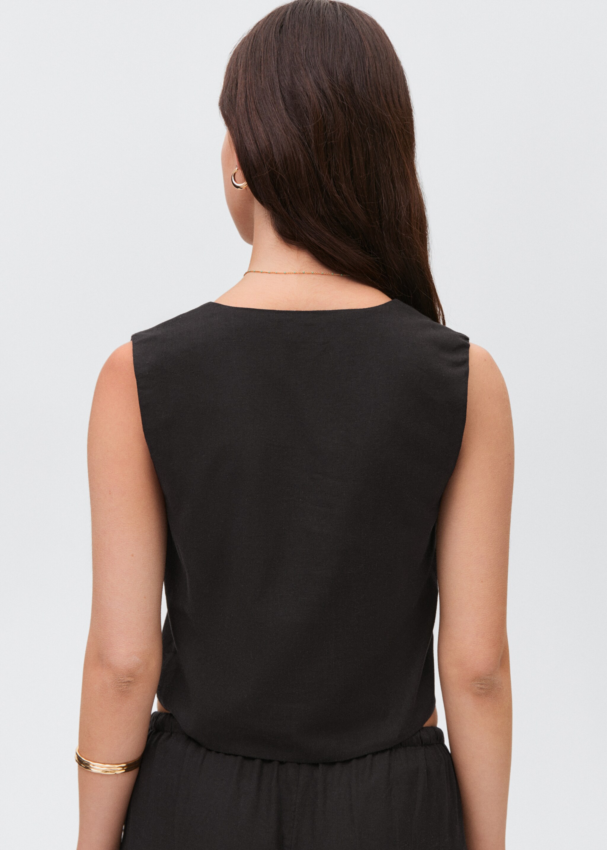 Gilet lin boutons - Verso de l’article