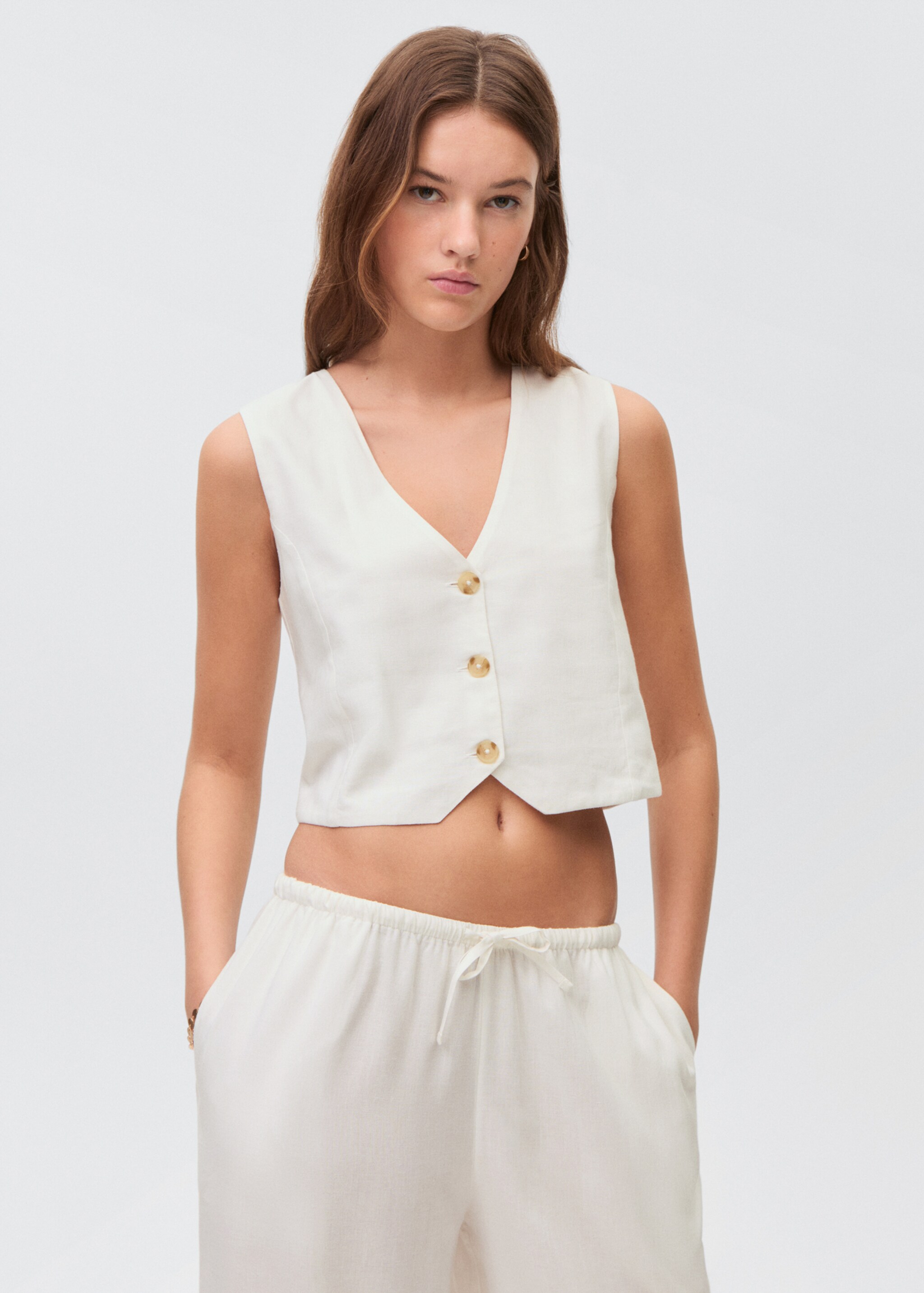 Gilet lin - Plan moyen