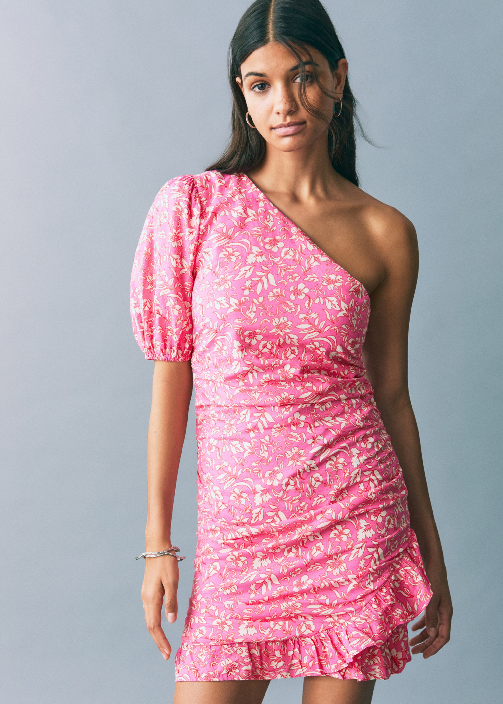 Asymmetric draped gown - Medium plane