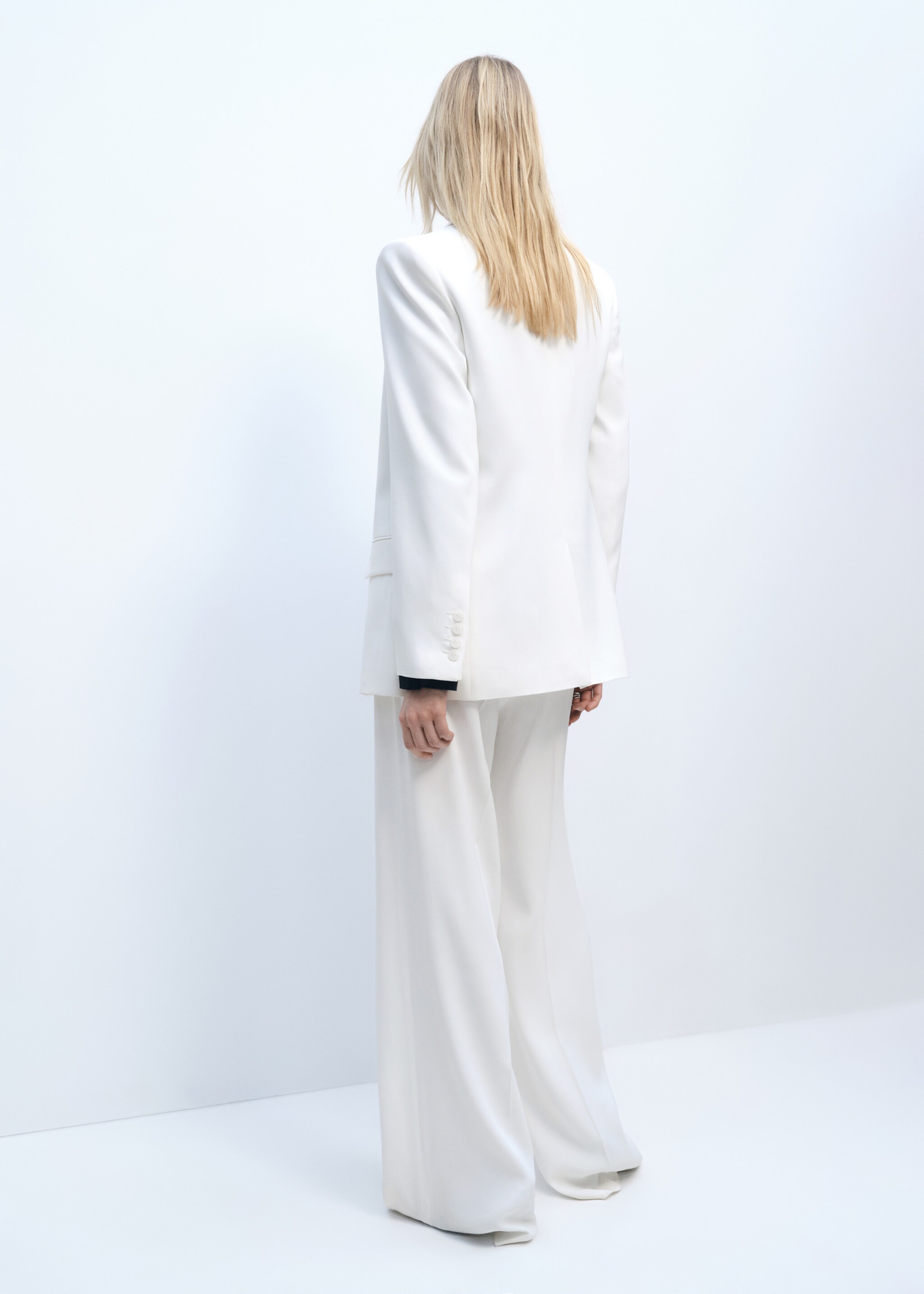 Pleated wideleg suit trousers - Reverse of the article