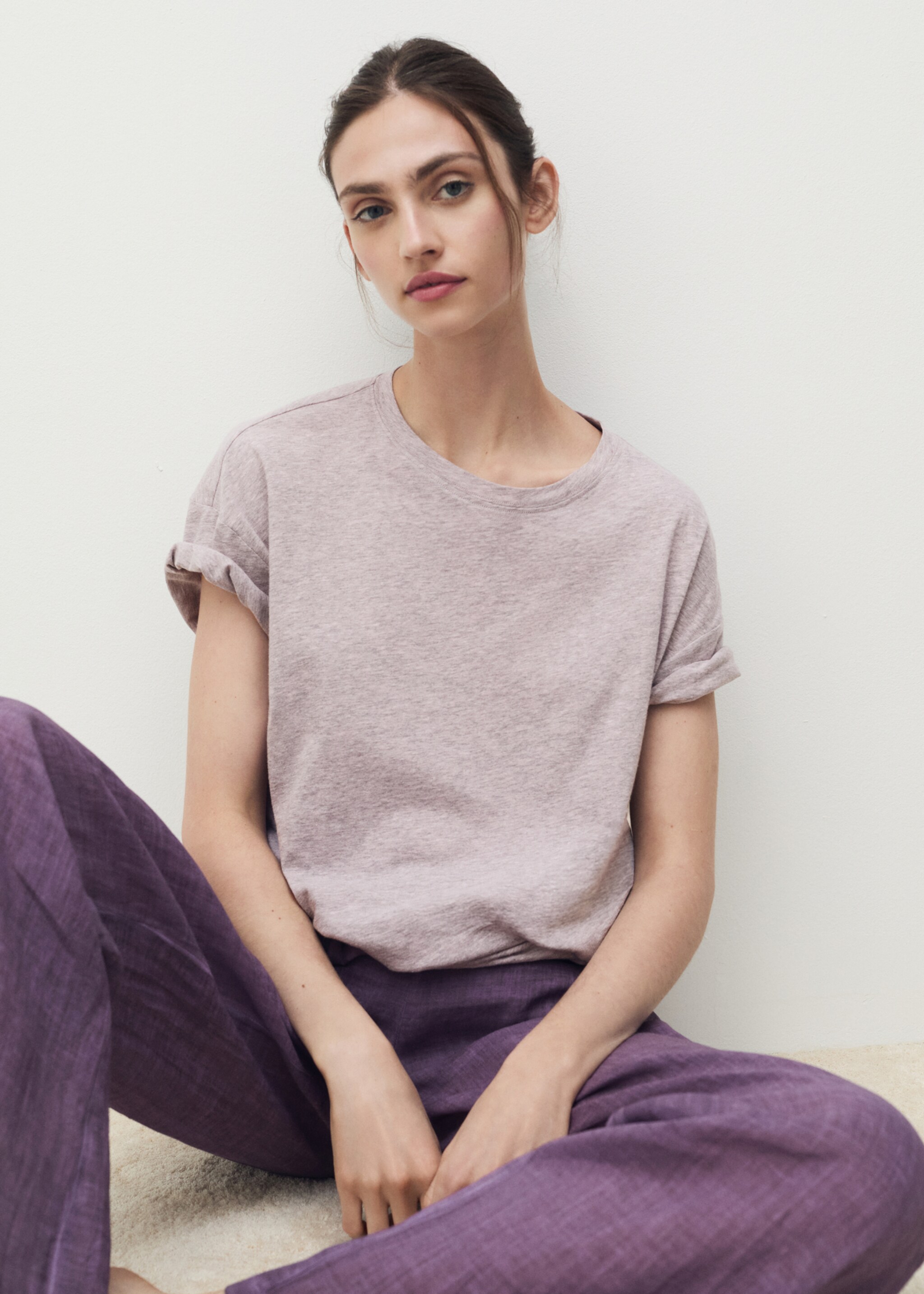 เสื้อยืดผ้าฝ้ายแขนสั้น - รายละเอียดของสินค้า 2