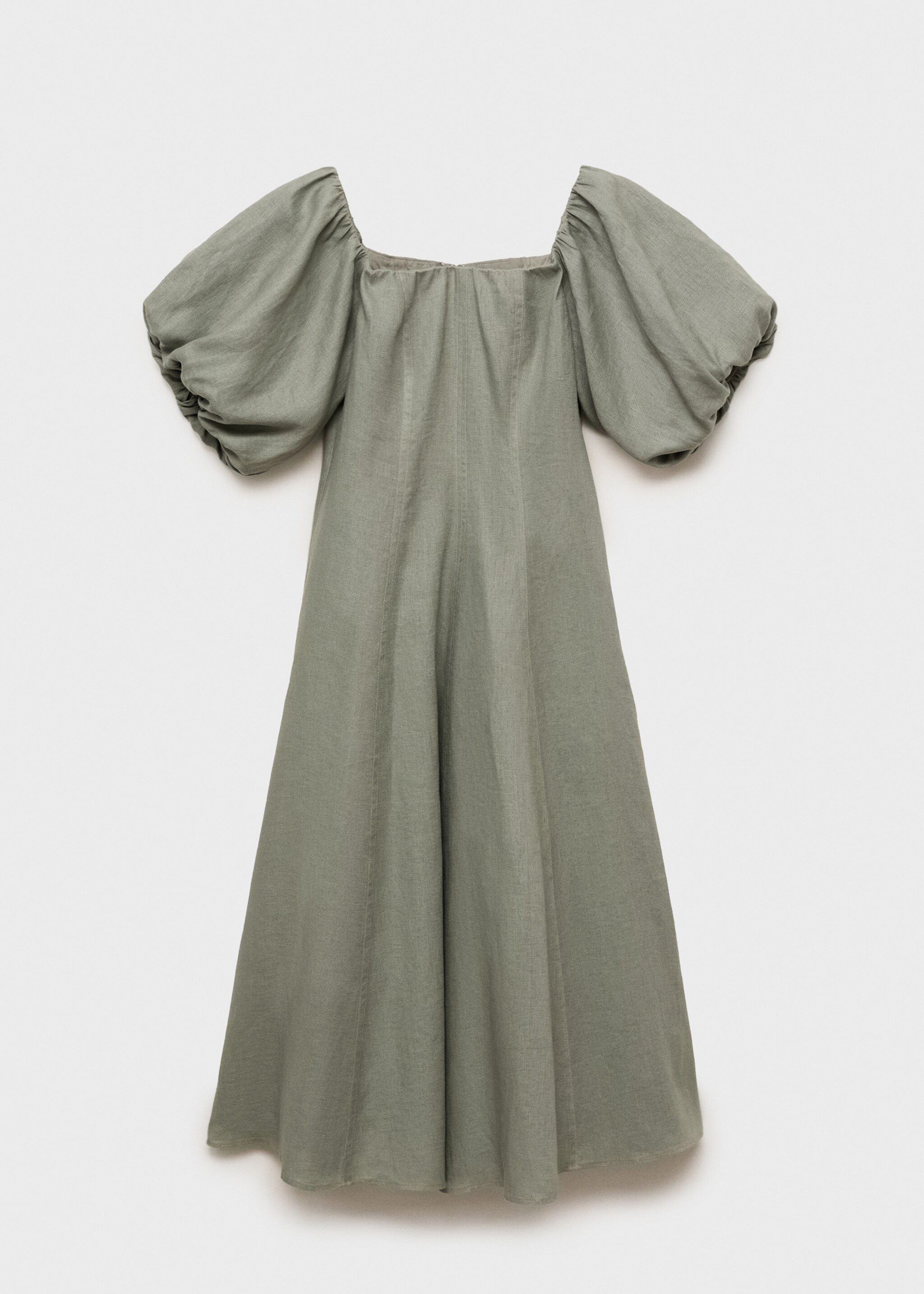 Robe en lin manches bouffantes - Article sans modèle