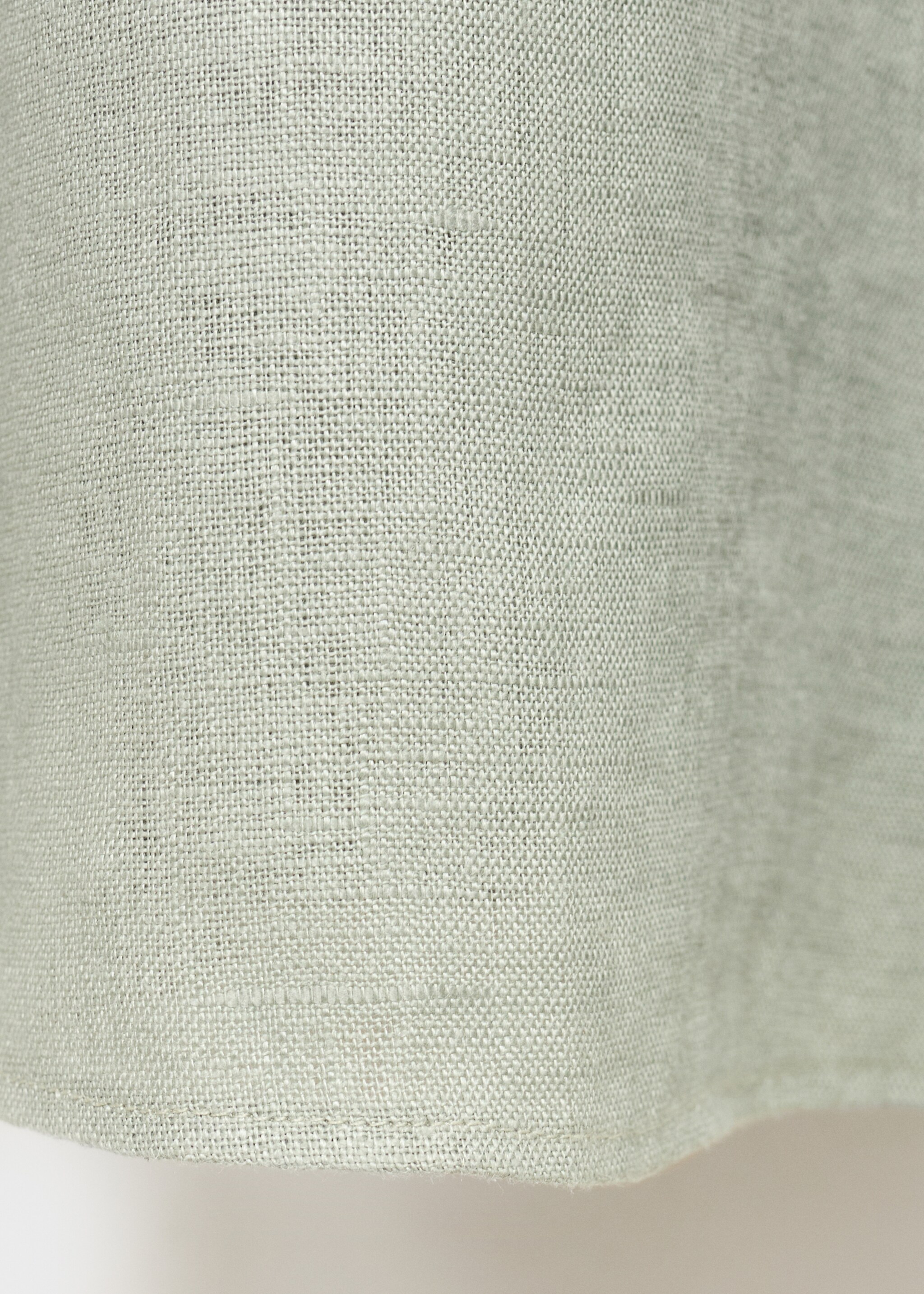 Puffed-sleeve linen dress - Details of the article 0