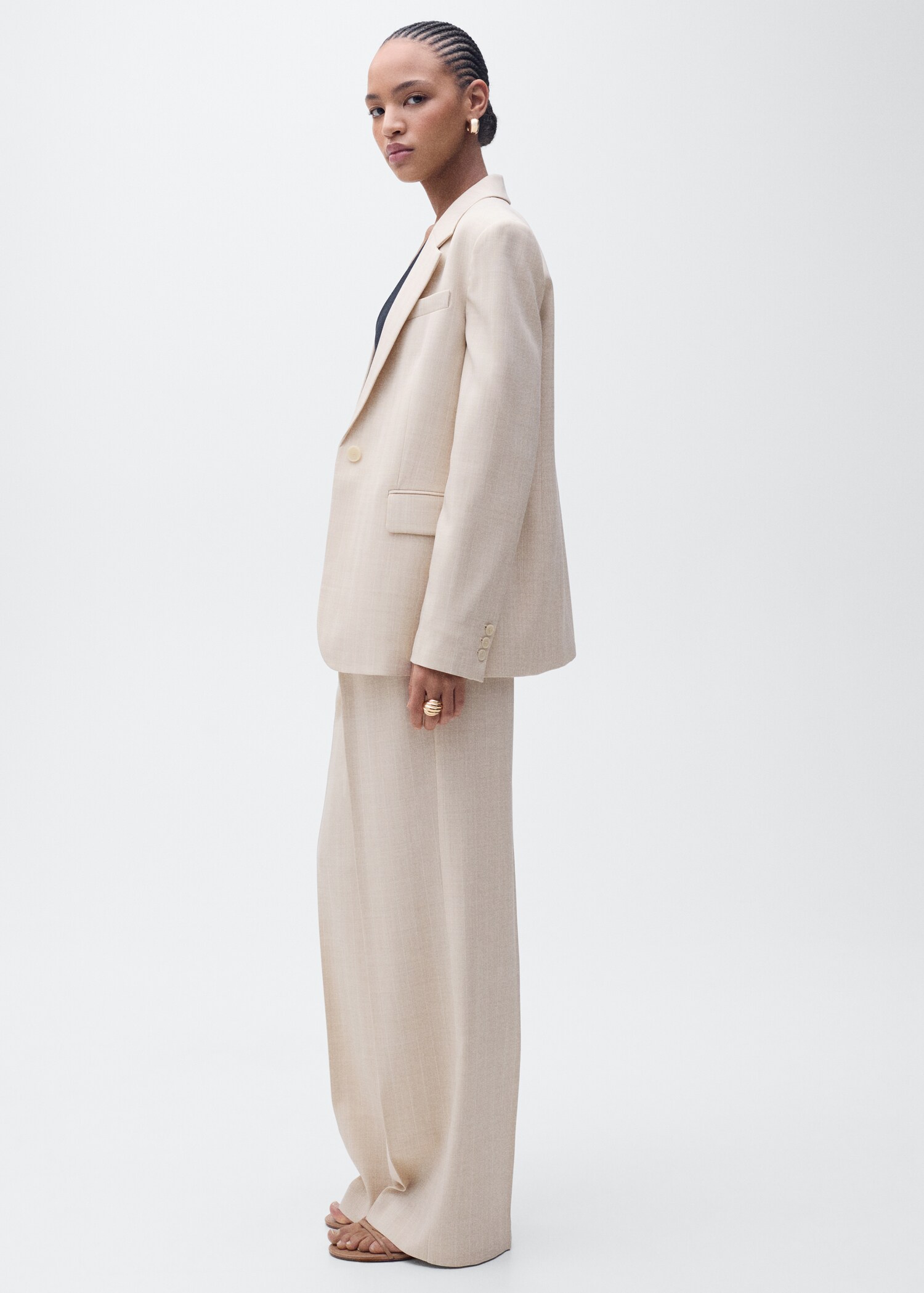 Straight suit trousers - Details of the article 2