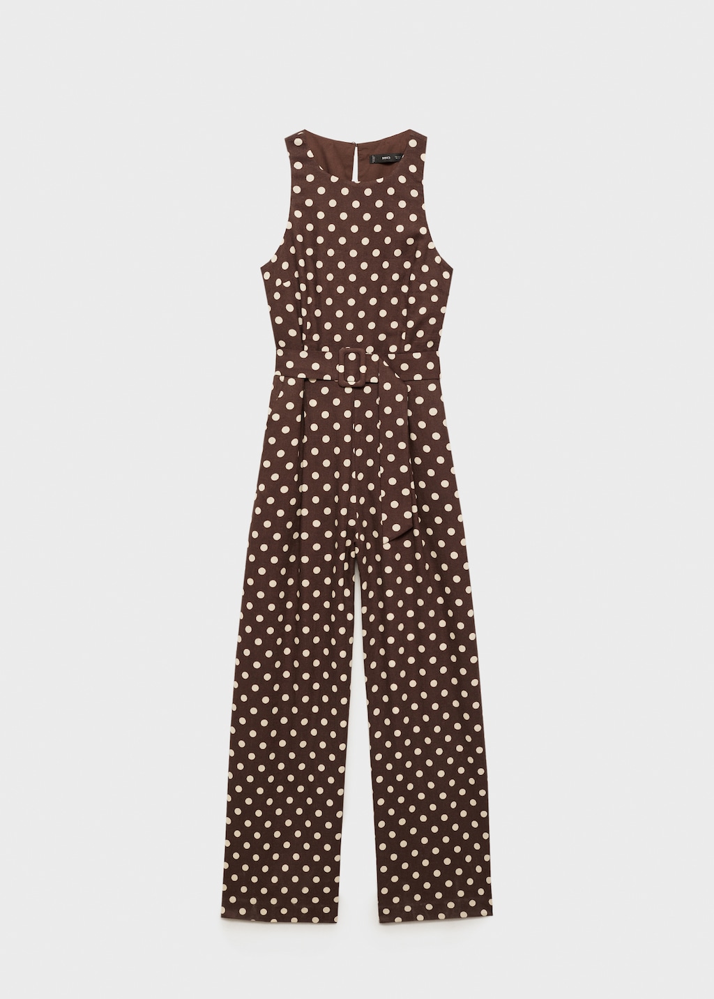 Linen jumpsuit with polka-dots and belt - Women | MANGO USA Linen jumpsuit with polka-dots and belt - Women | MANGO USA