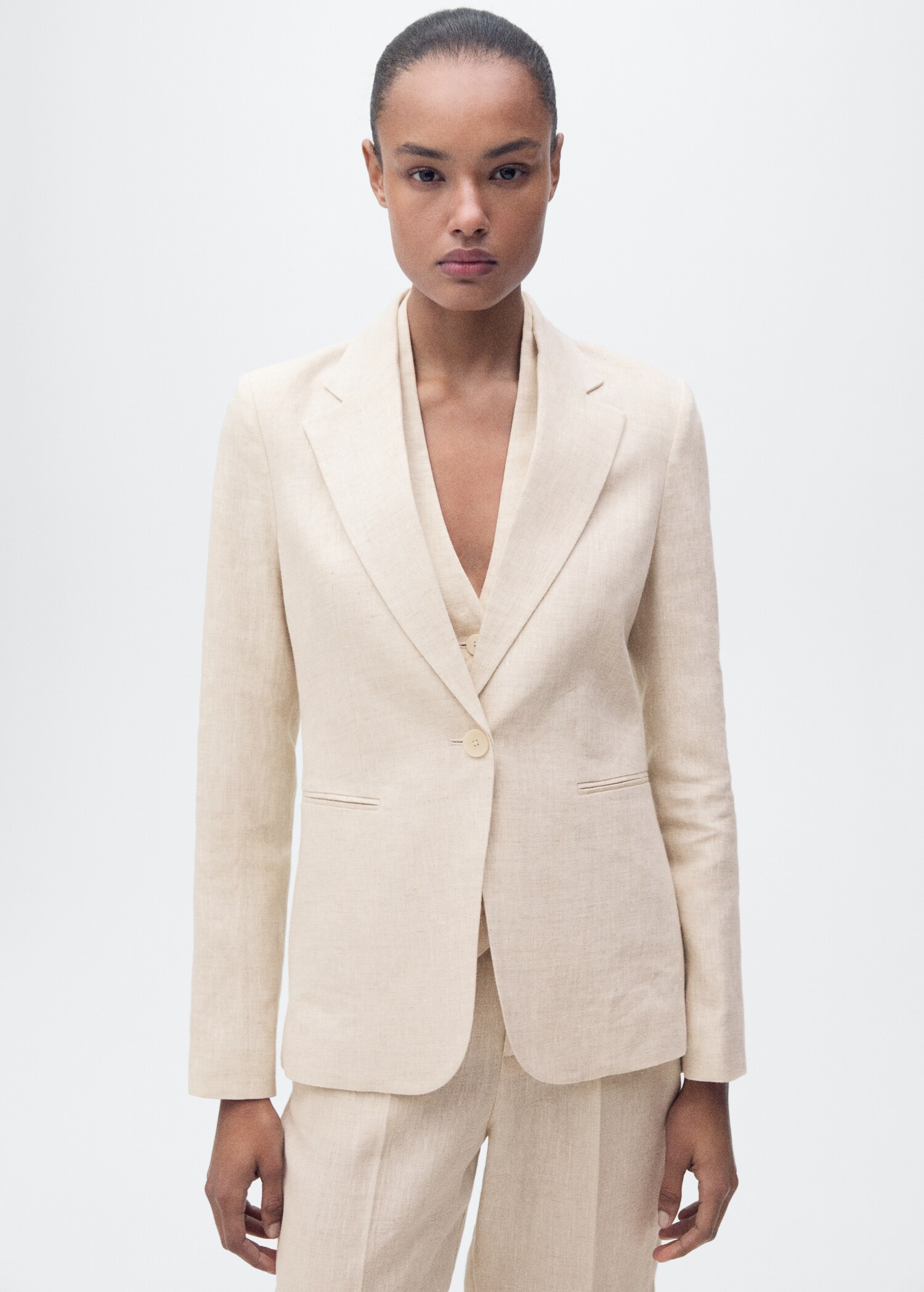 Linen suit jacket - Medium plane