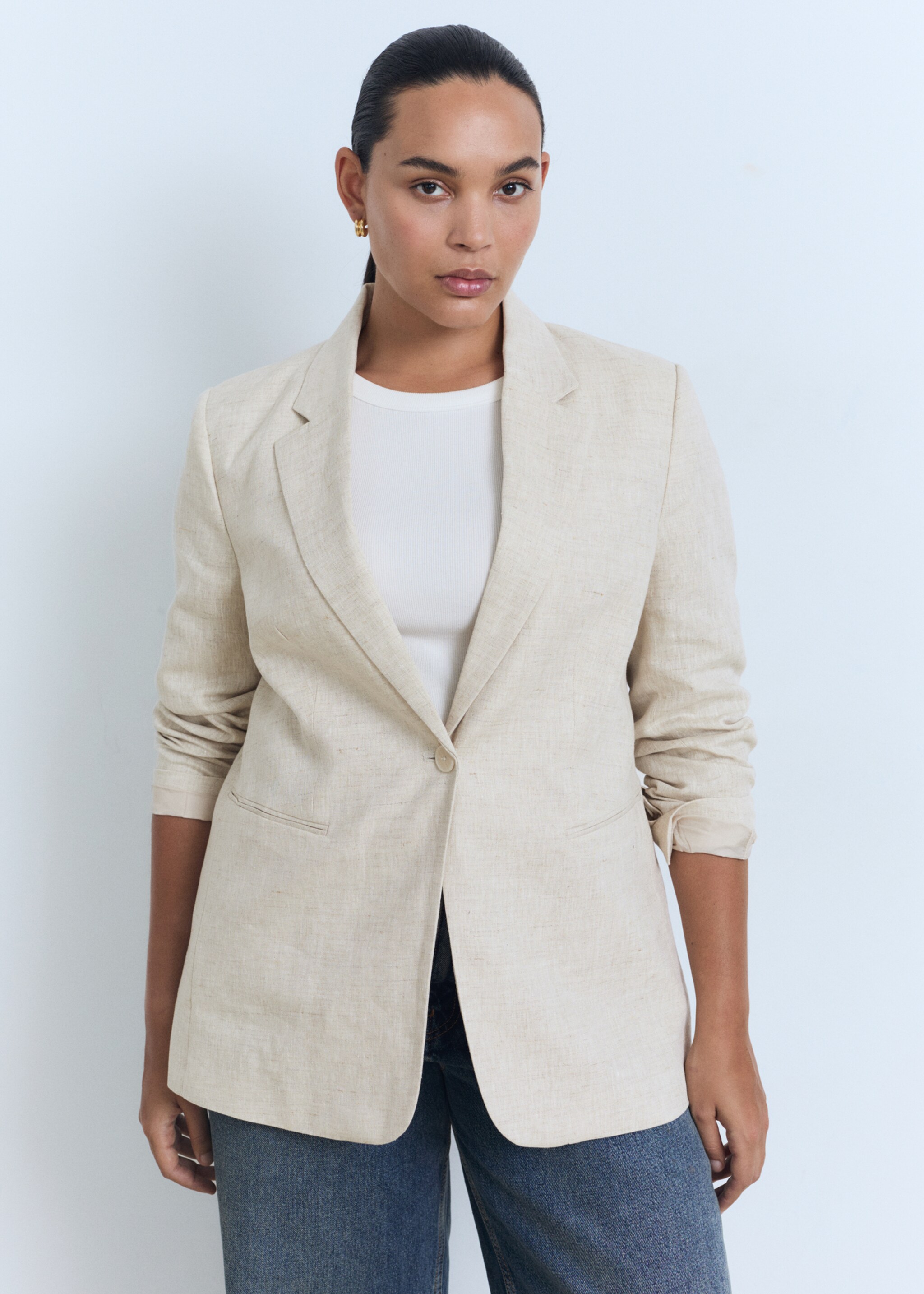 Keten blazer ceket - Ürün detayı 5