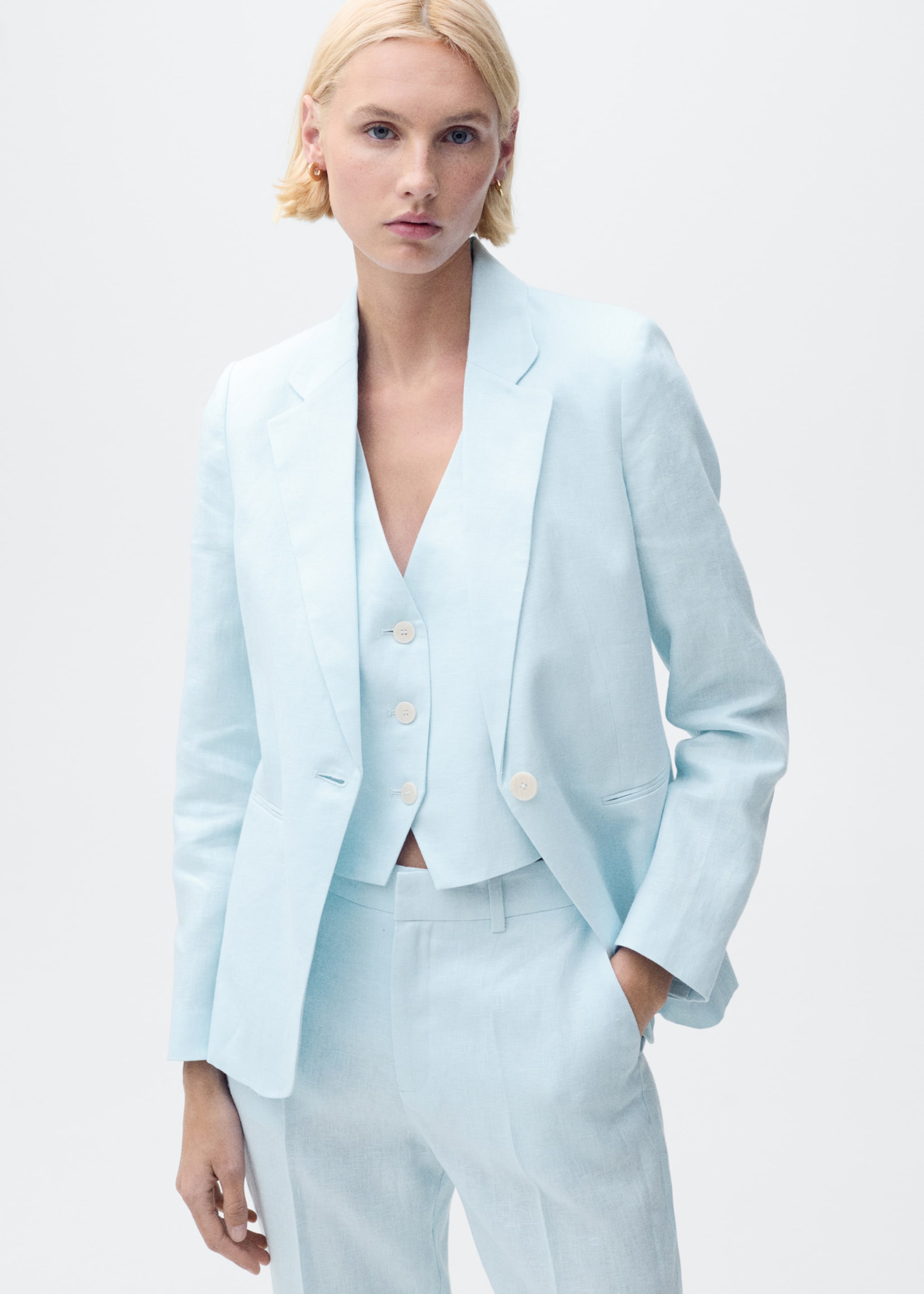 Linen suit jacket - Medium plane