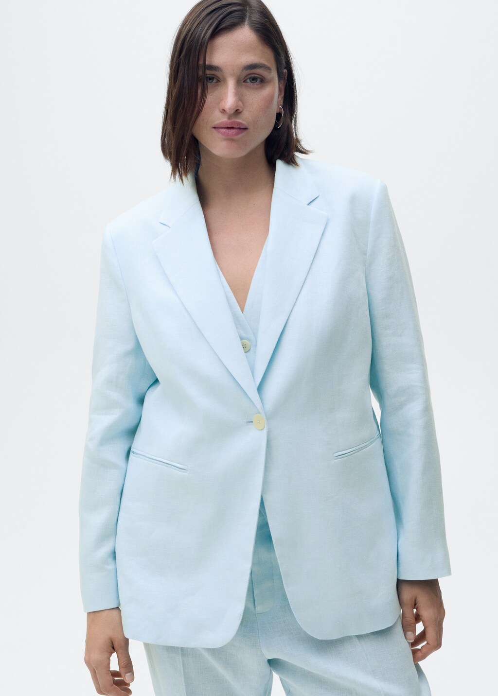 Mango Linen suit blazer
