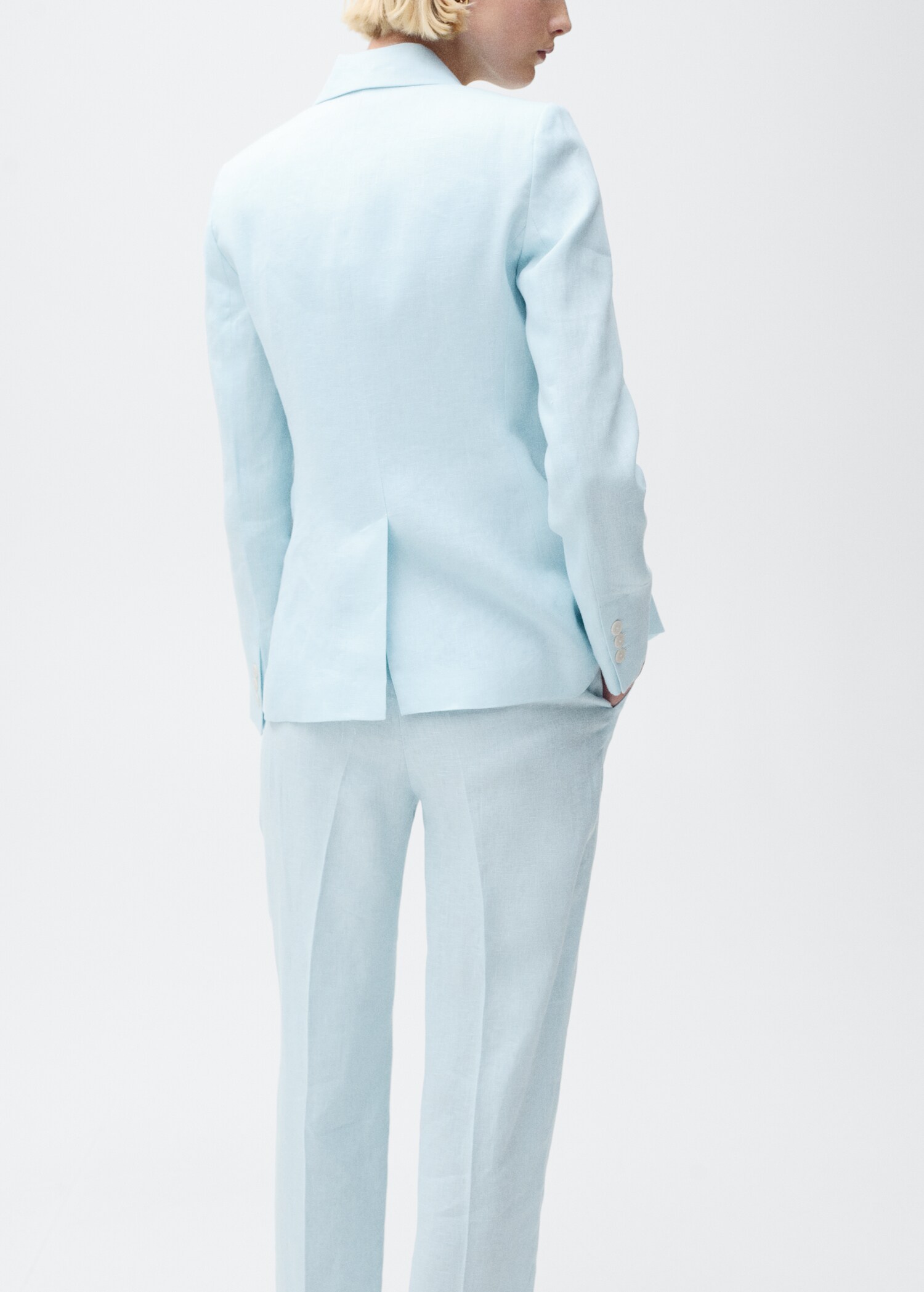 Linen suit blazer - Reverse of the article