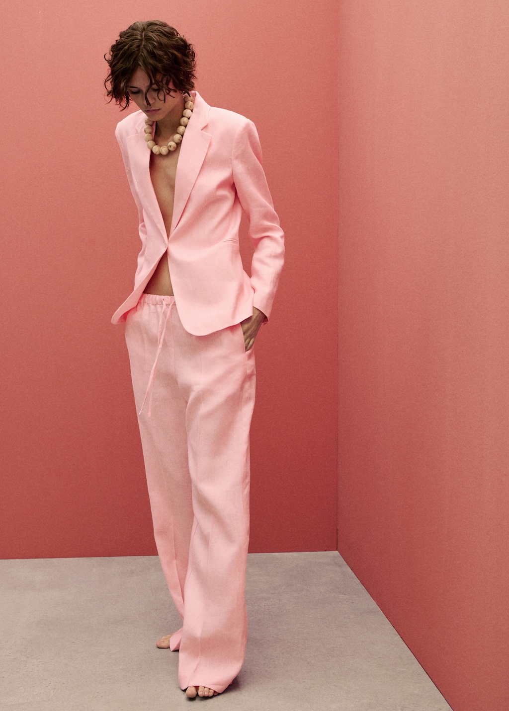 Mango Linen suit blazer thumbnail