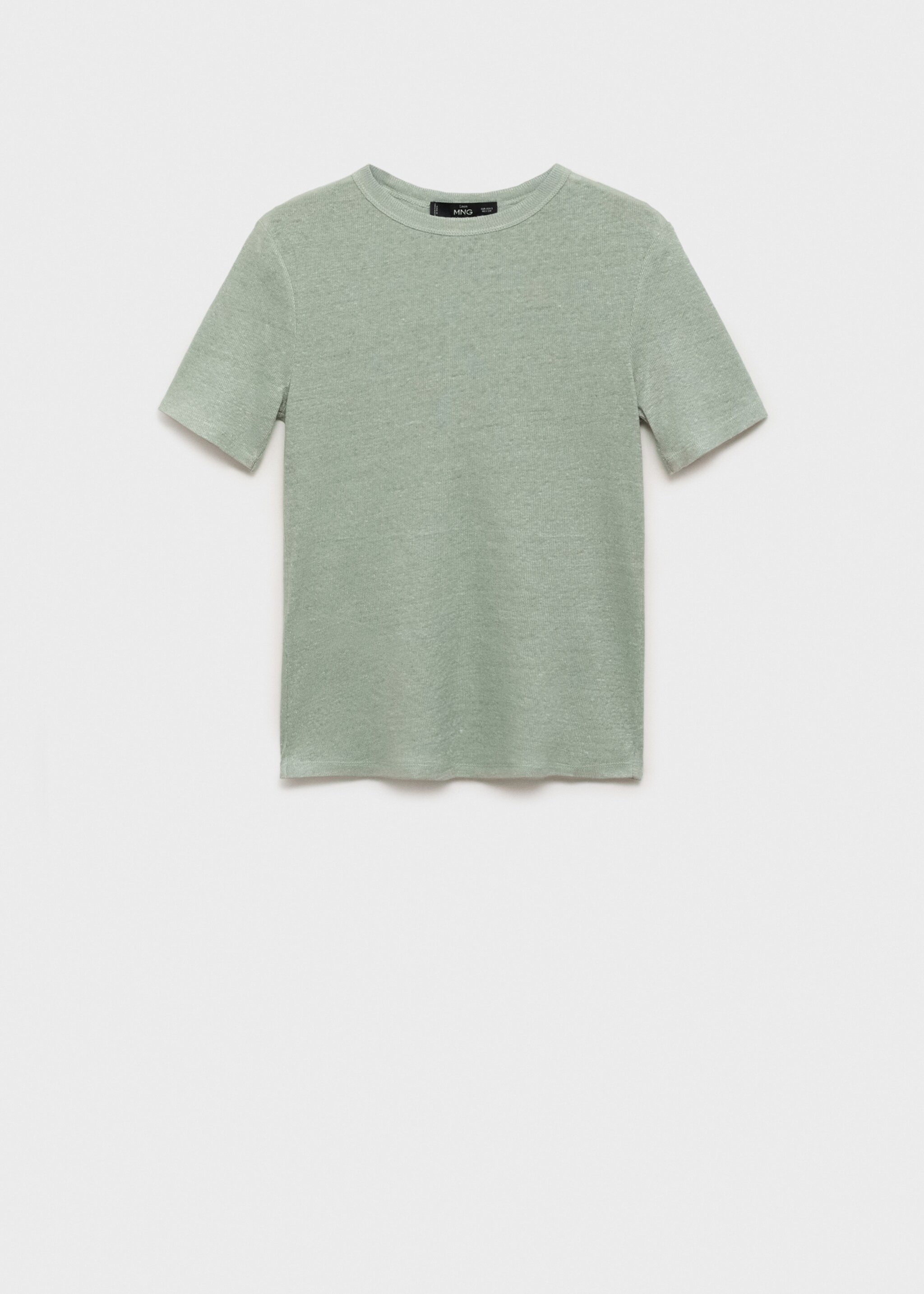 Figurnära t-shirt i linne - Artikel utan modell