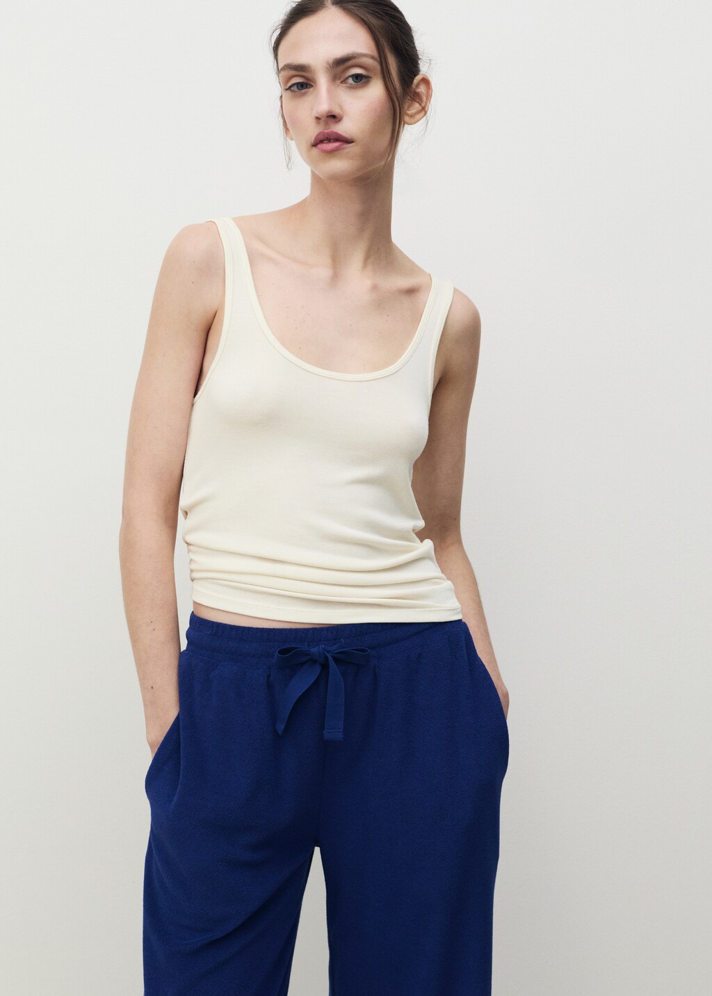 Mango Terry cotton pants