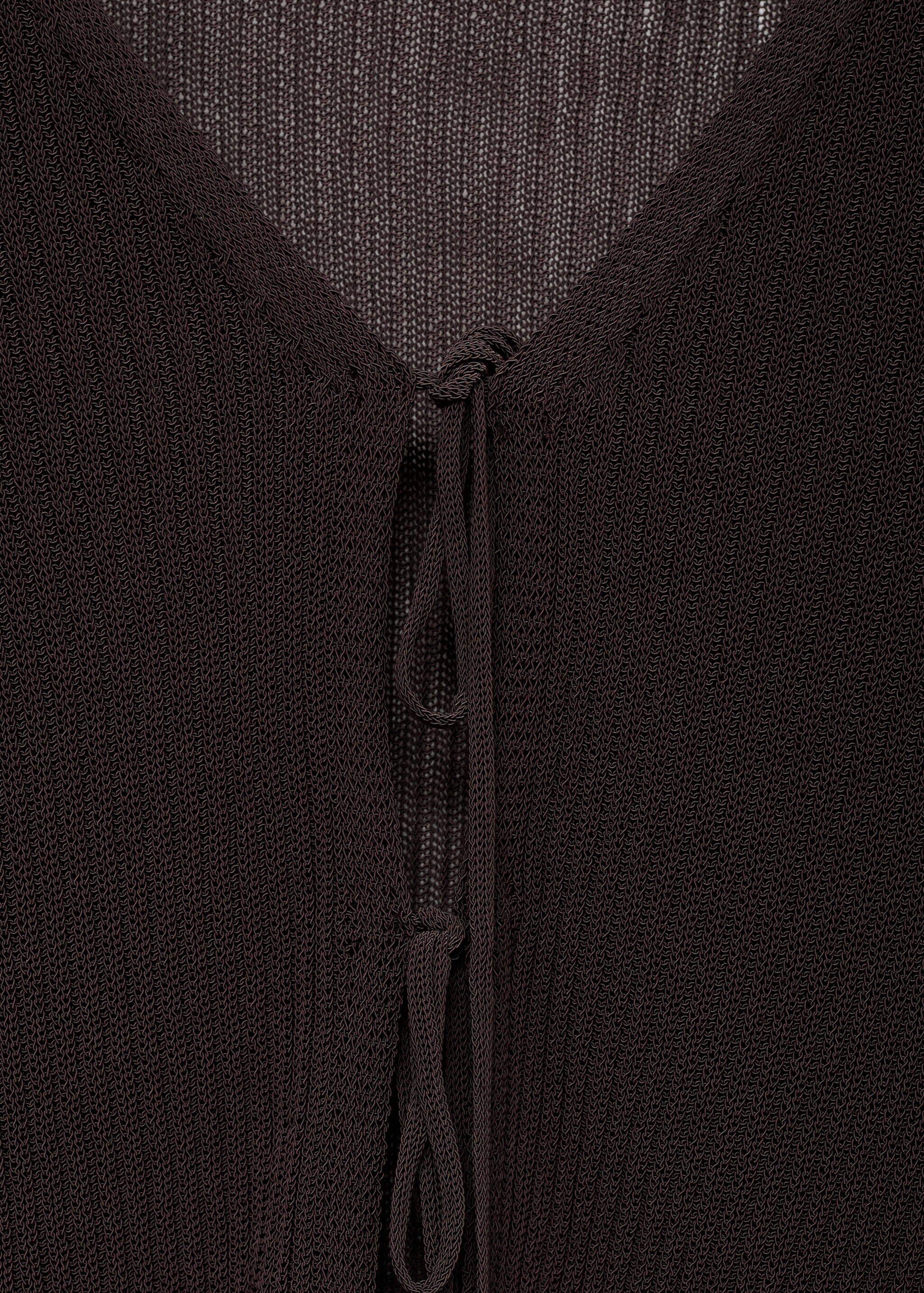 Cardigan maille côtelée nœuds - Détail de l'article 8