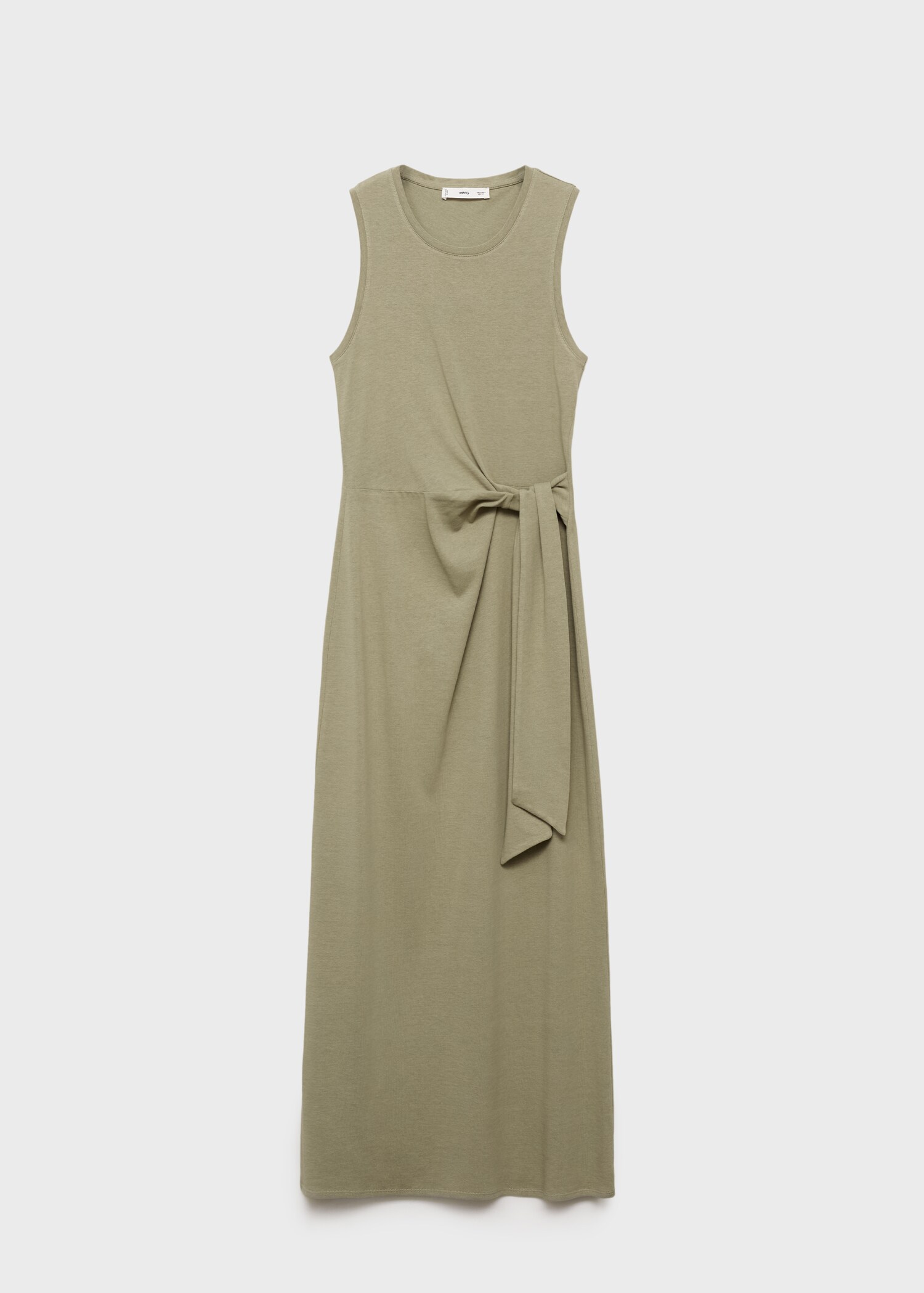 Cotton midi-dress with knot detail - Article without model