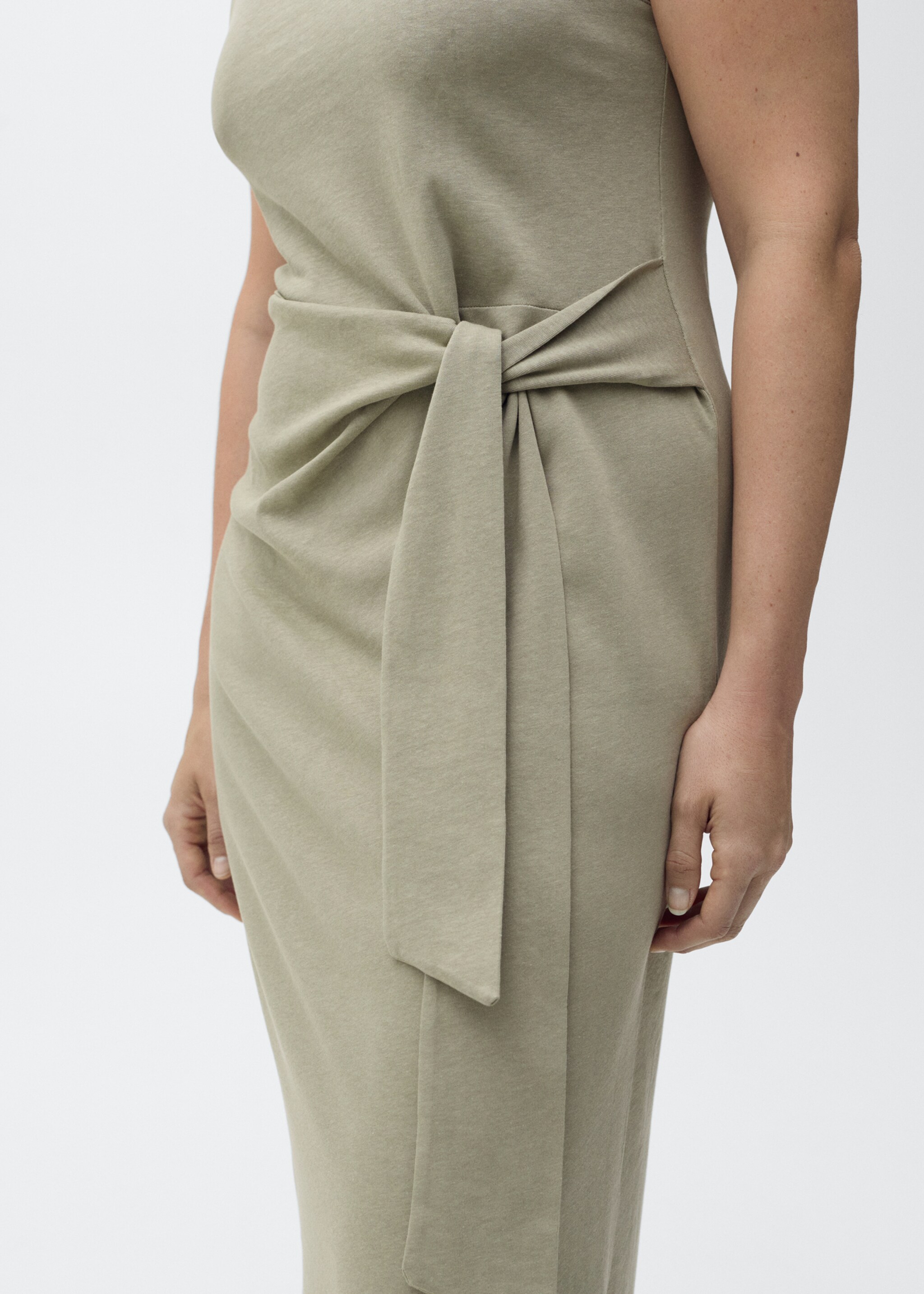 Vestido midi algodón nudo - Detalle del artículo 4