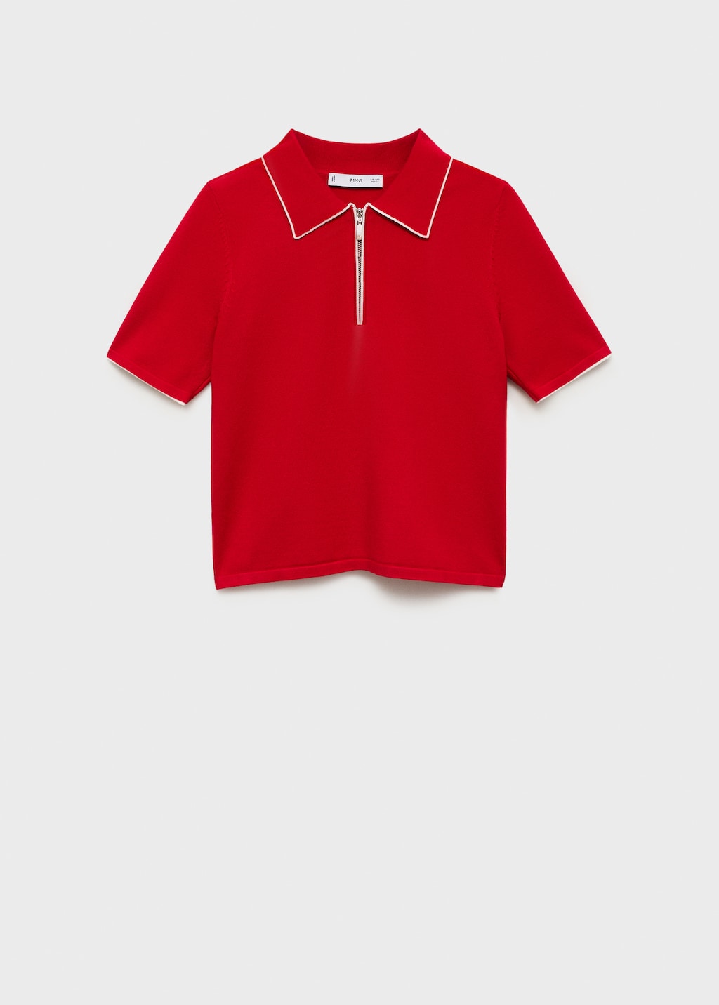 Mango Polo-neck sweater with contrasting trims