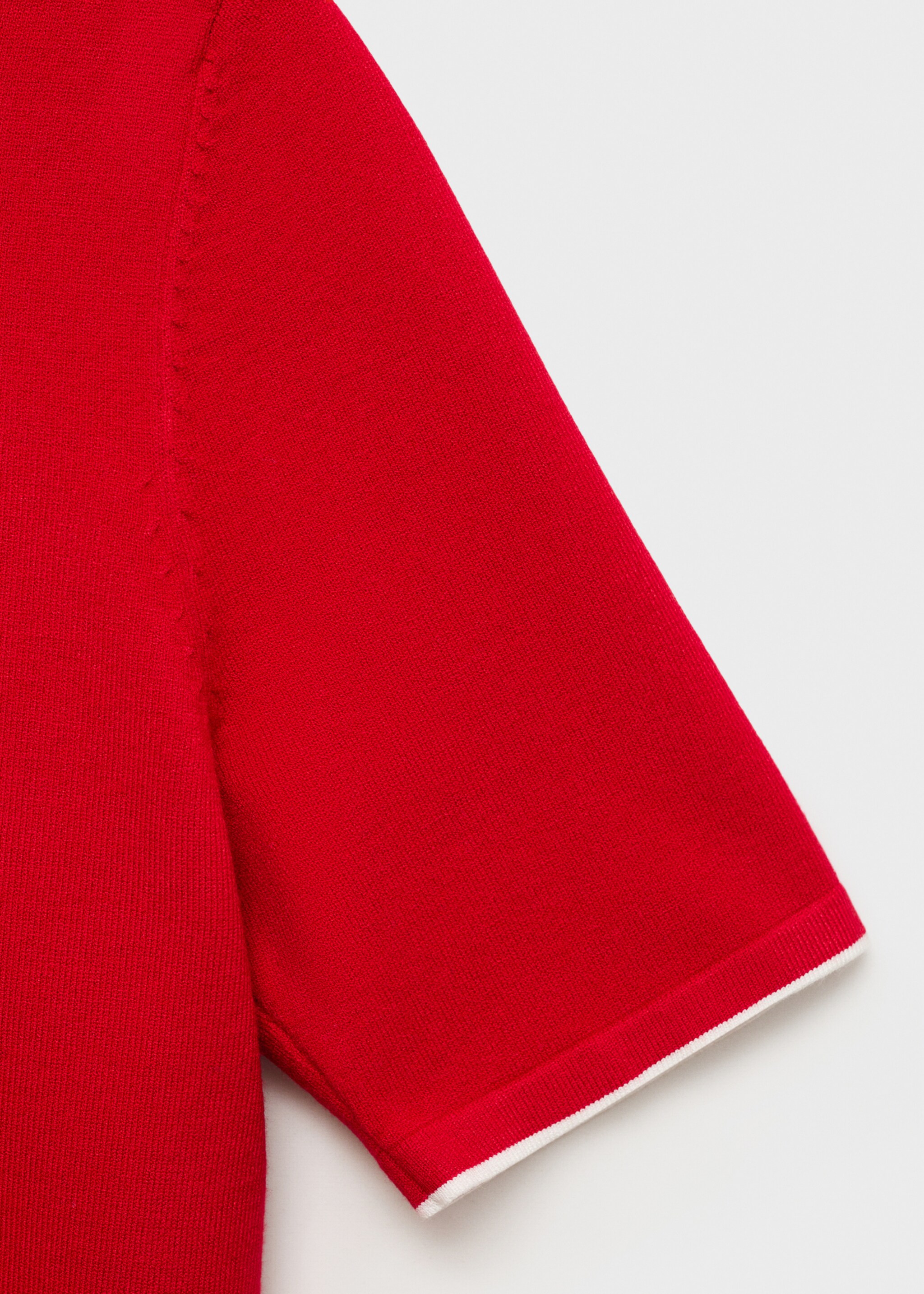 Polo-neck sweater with contrasting trims - Details of the article 0
