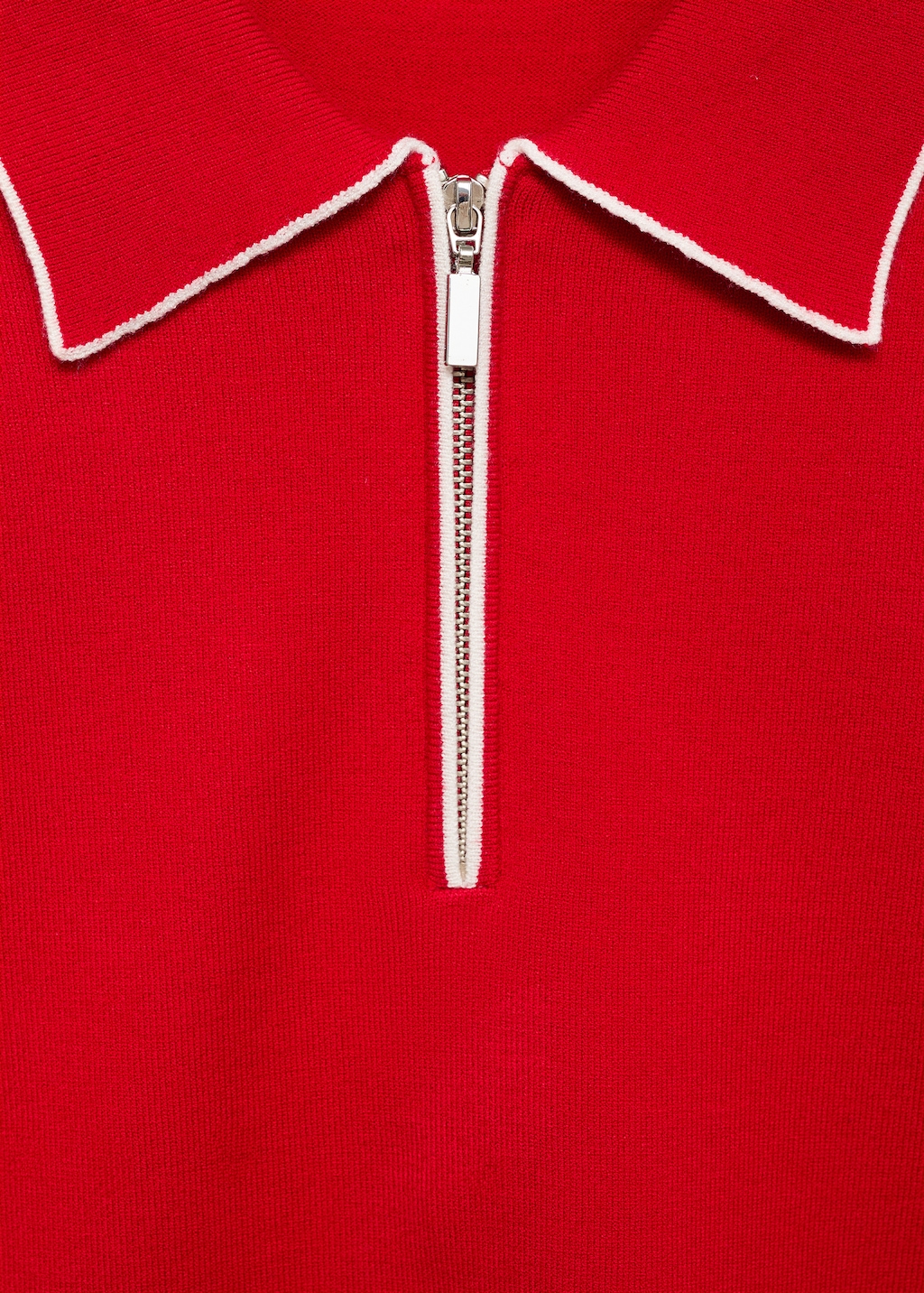 Mango Polo-neck sweater with contrasting trims
