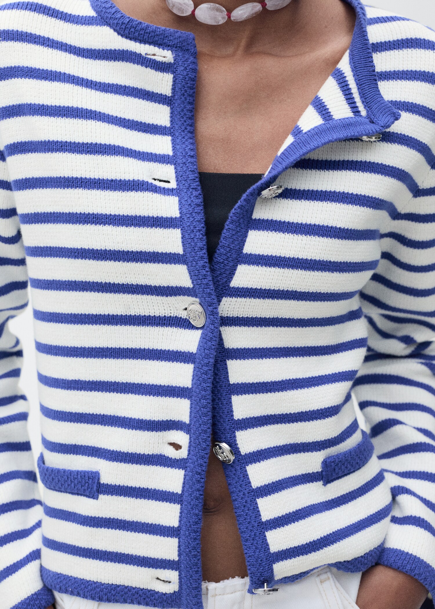 Stripped knit cardigan - Details of the article 6