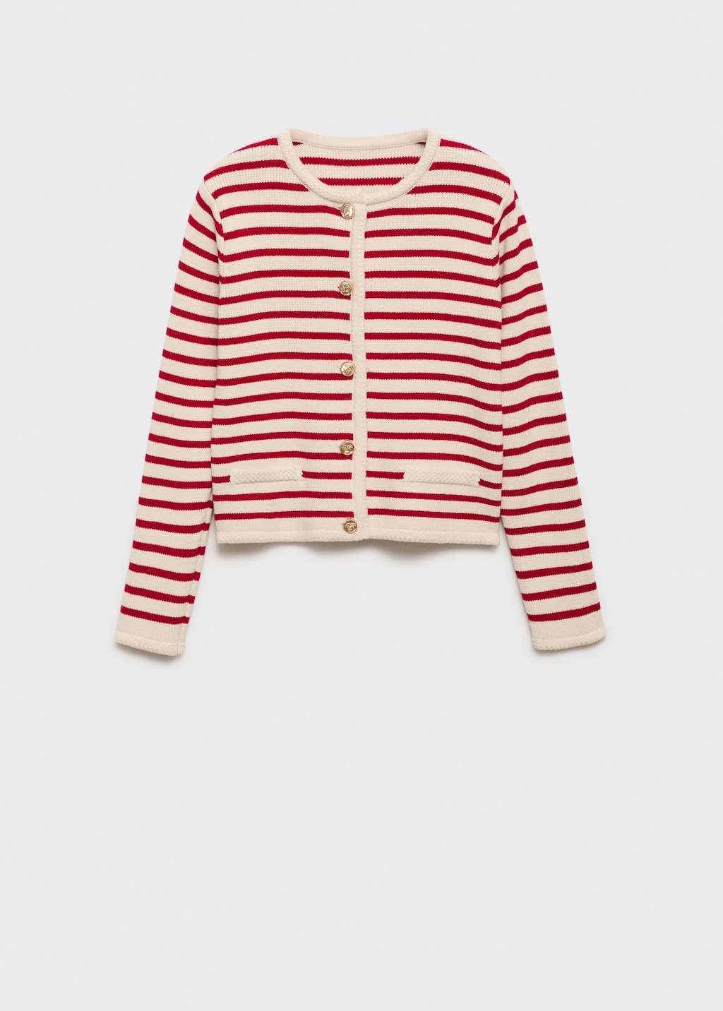 Stripped knit cardigan - image 5