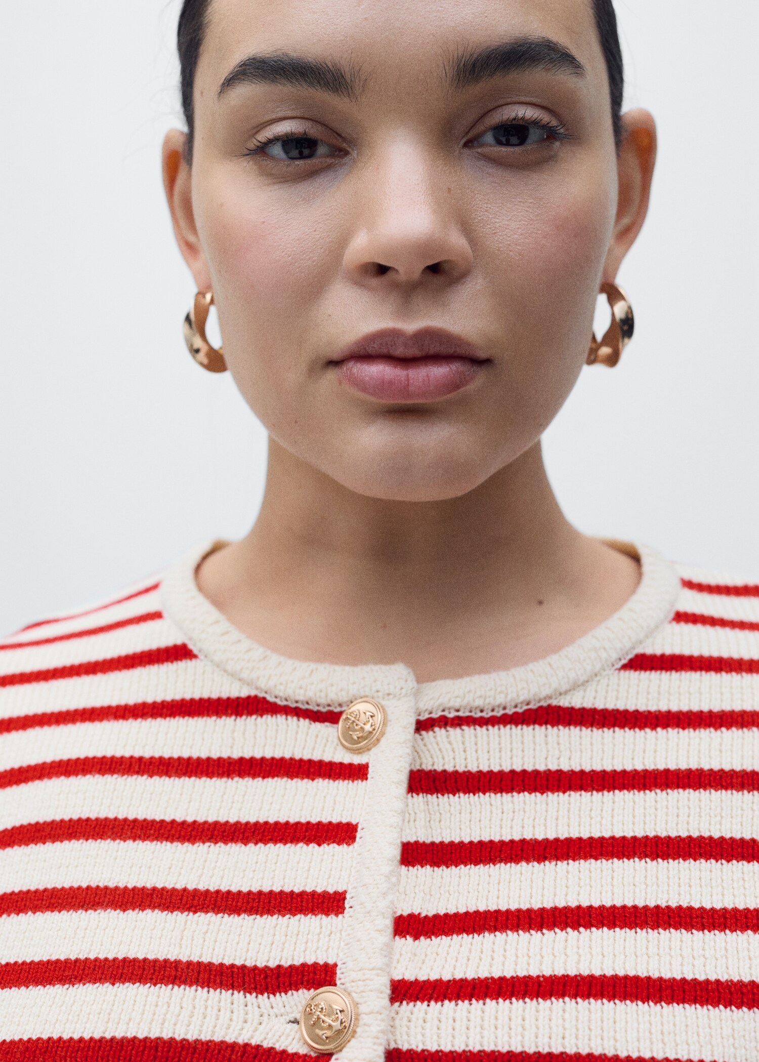 Stripped knit cardigan - Details of the article 4
