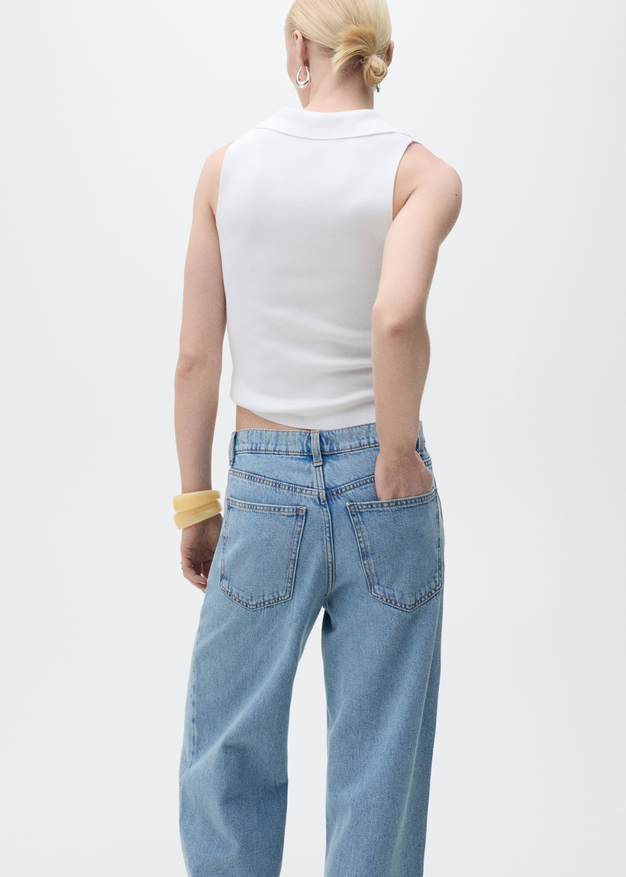 Top punto cuello polo - Reverso del artículo