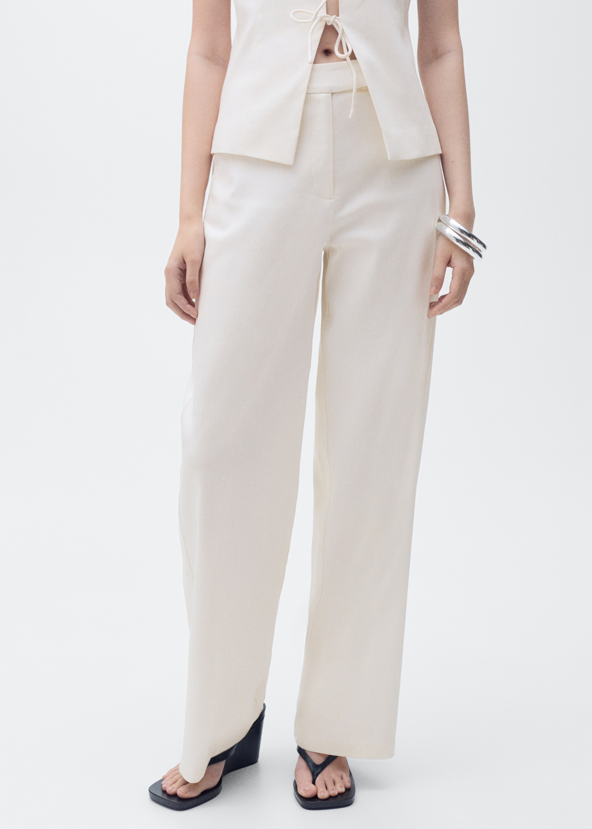 Straight mid-rise trousers - Medium plane