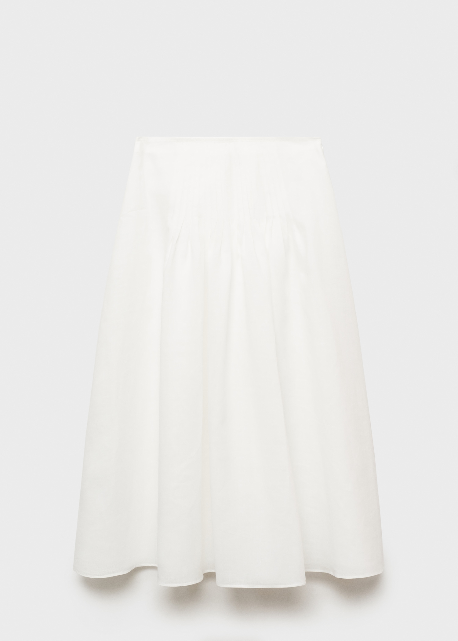 Ramie pleated skirt