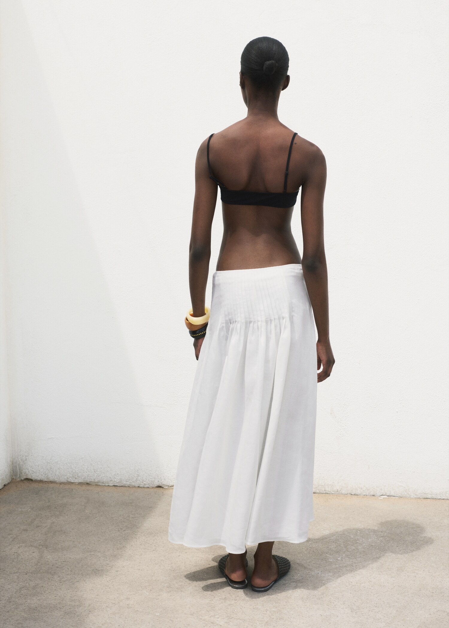Ramie Pleats Skirt