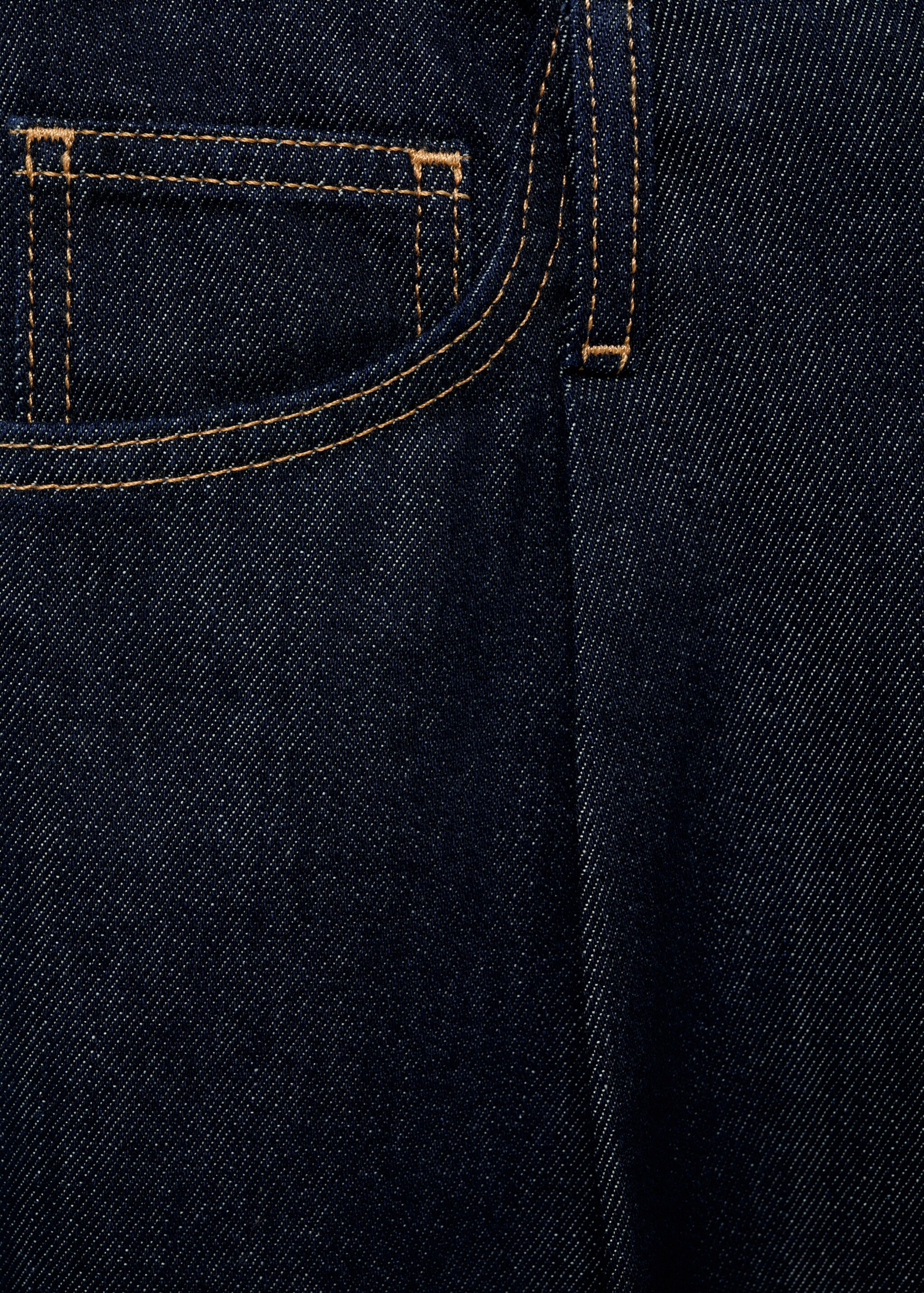 Wide-leg denim trousers with frayed waist - Details of the article 8