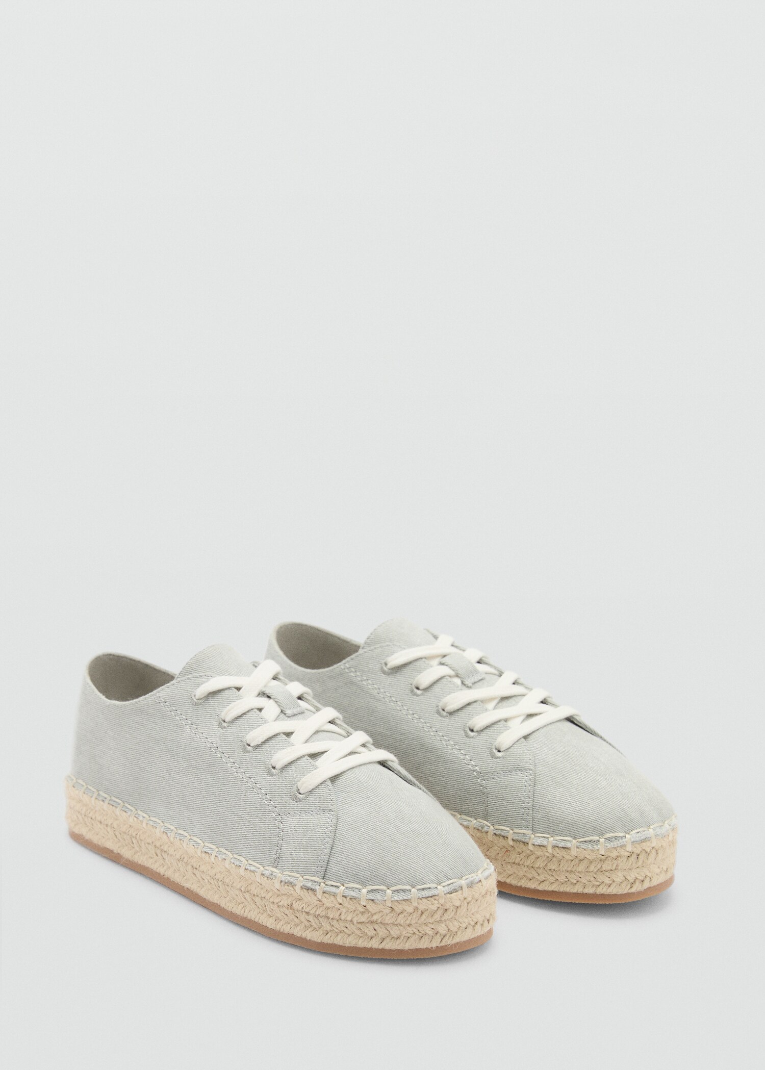Katoenen espadrilles met veters - Middenvlak
