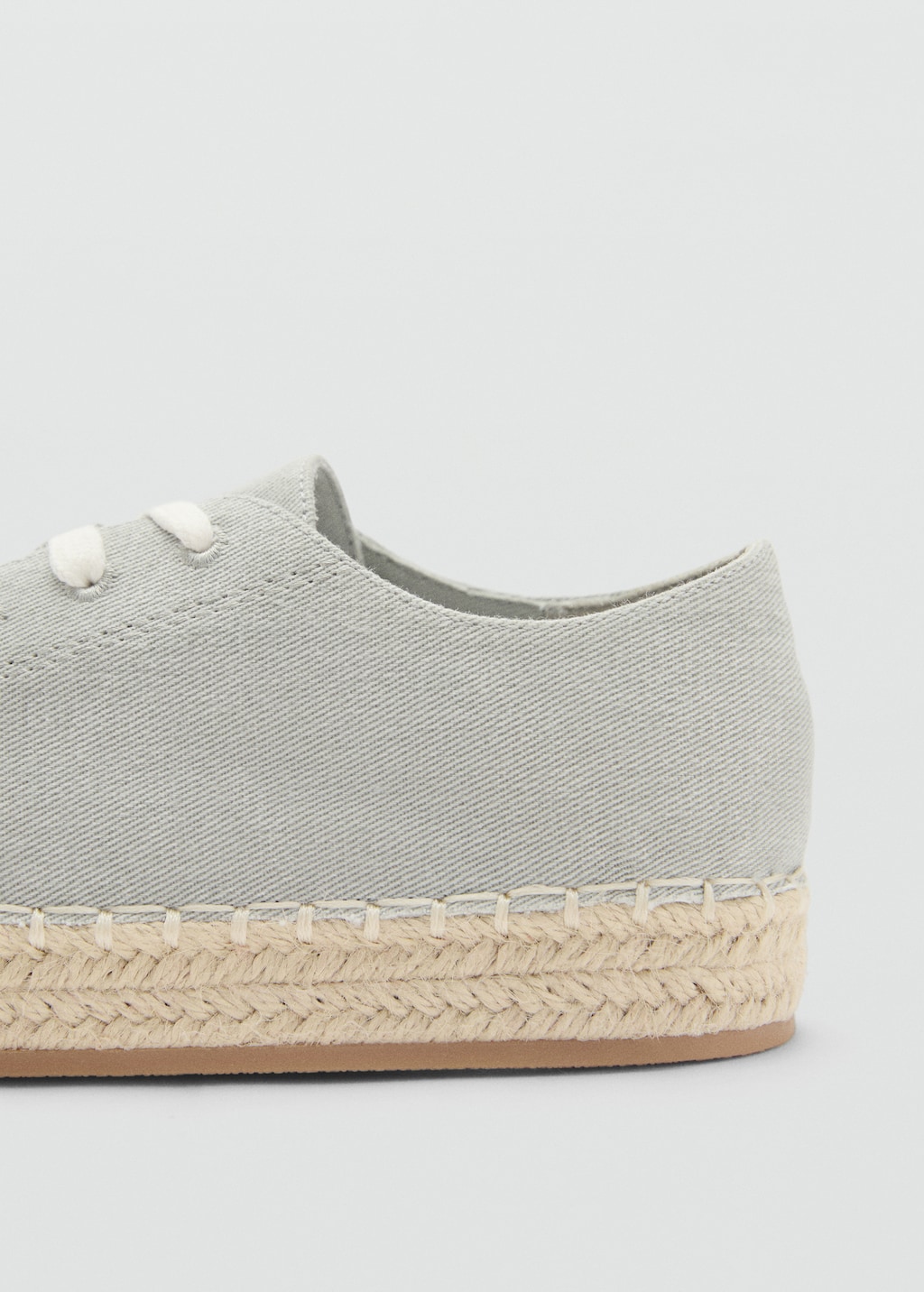 Lace-up cotton espadrilles