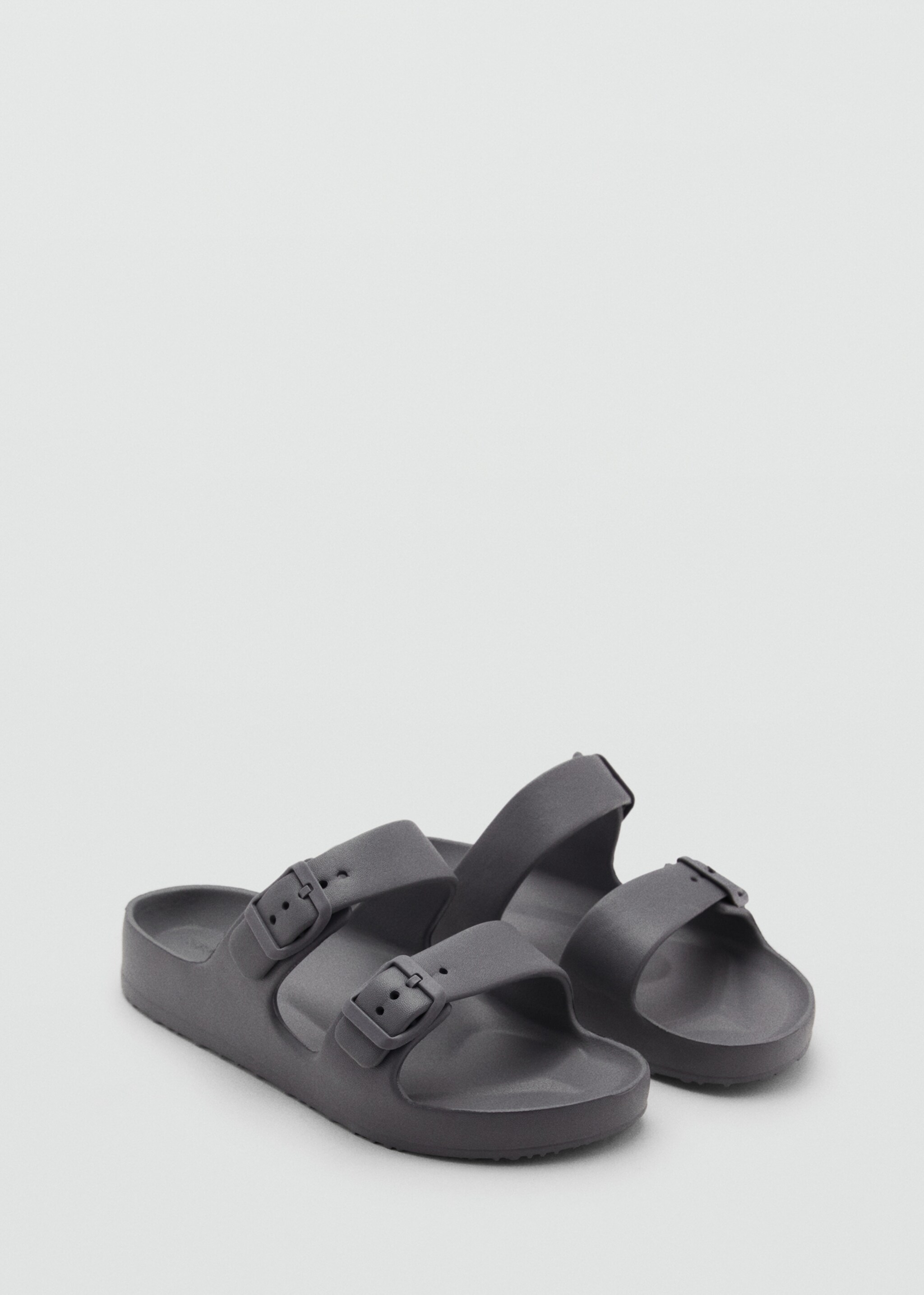 Flip-flops with buckle straps - Medium plane