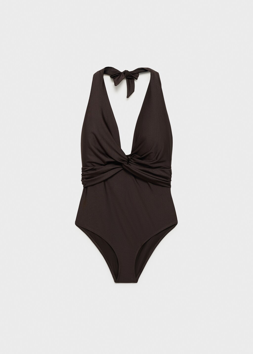 Draped halter swimsuit