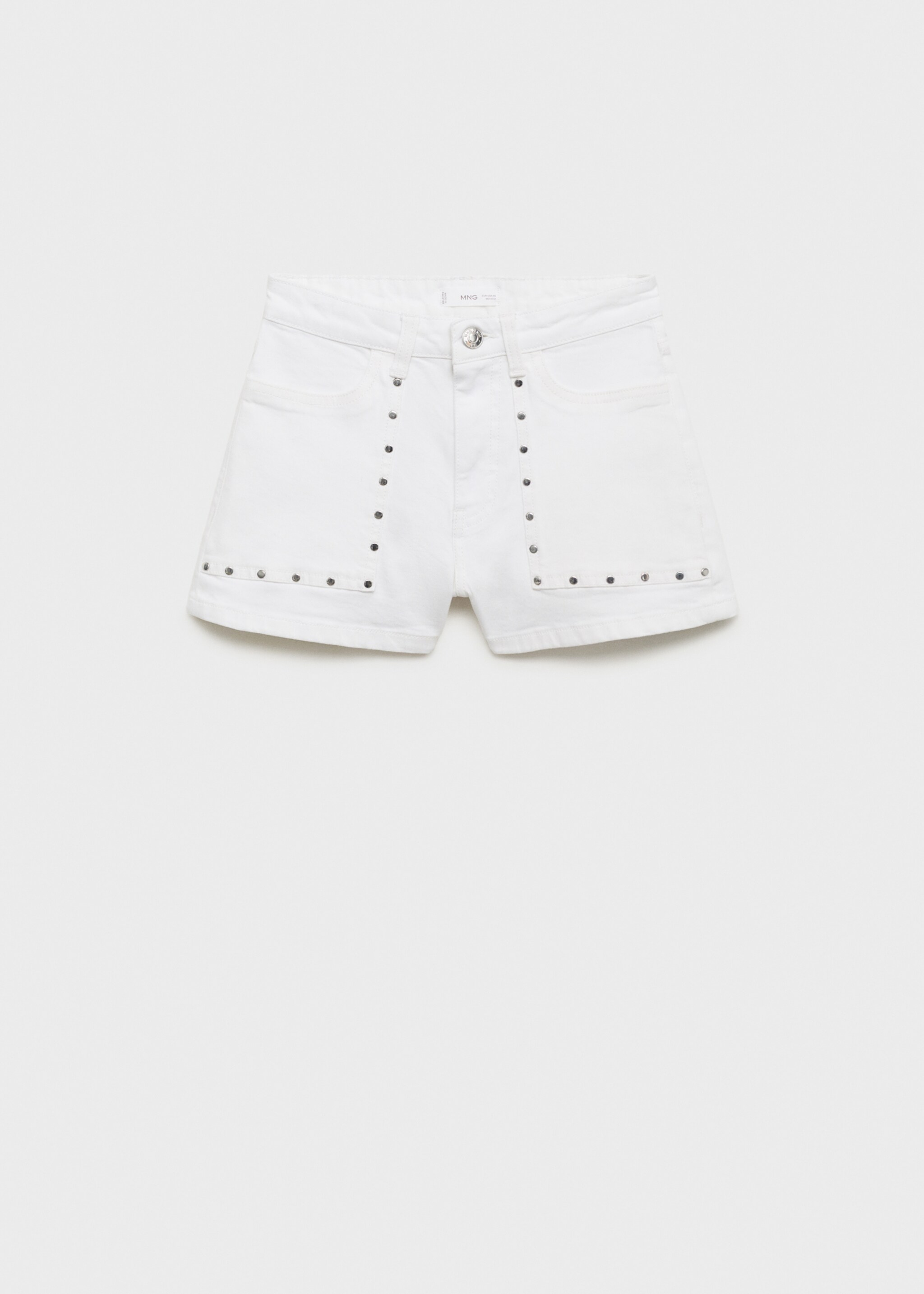 Studded denim shorts - Article without model