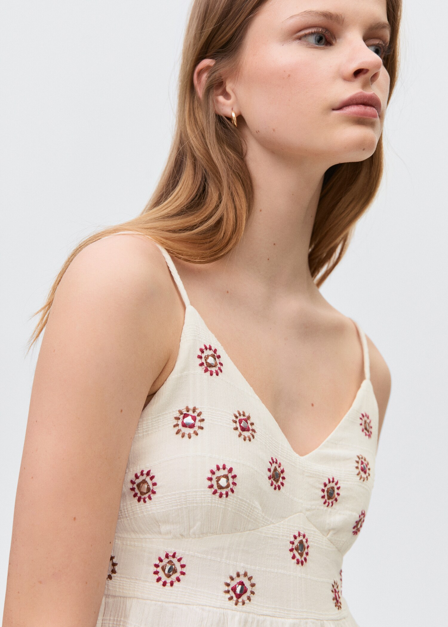 Embroidered dress with suns - Details of the article 1