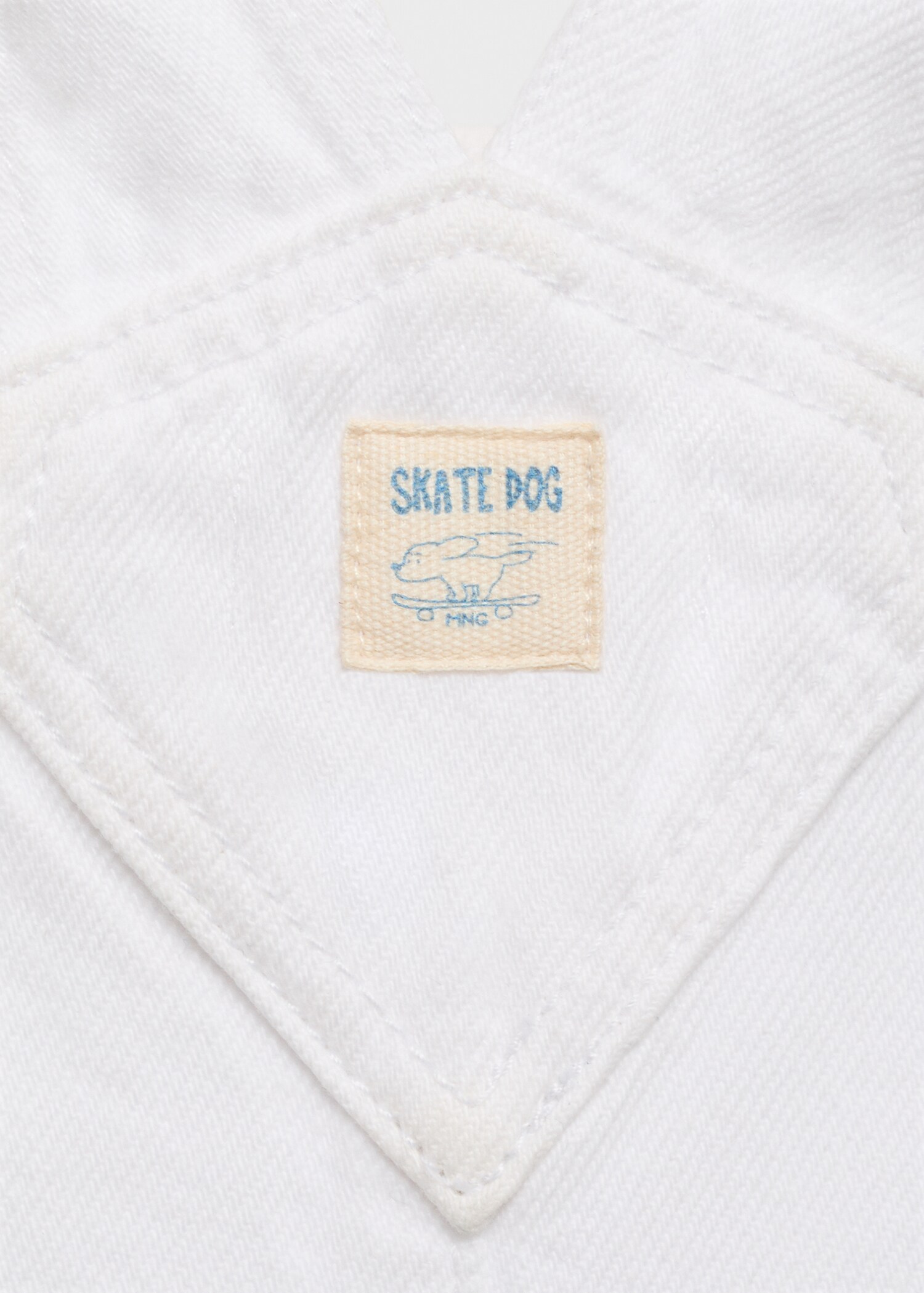 Short denim dungarees - Details of the article 0