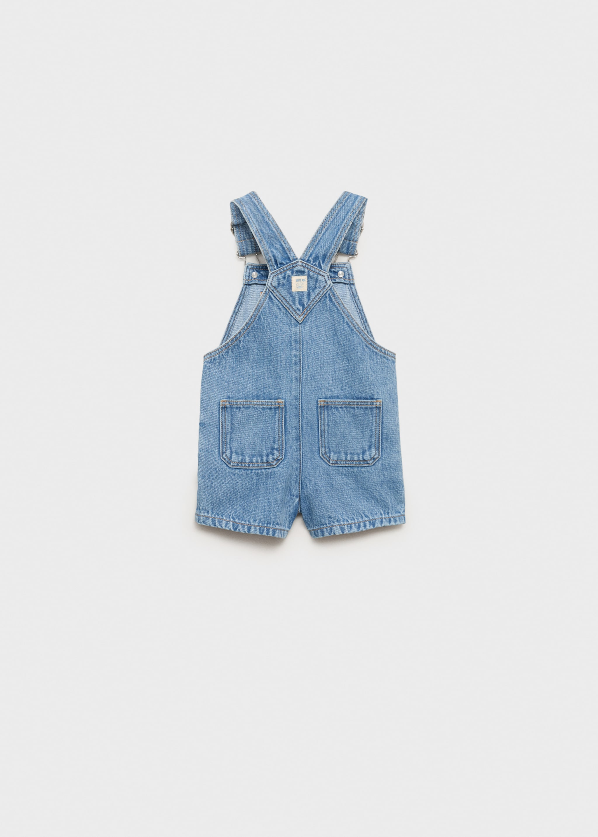 Short denim dungarees - Reverse of the article