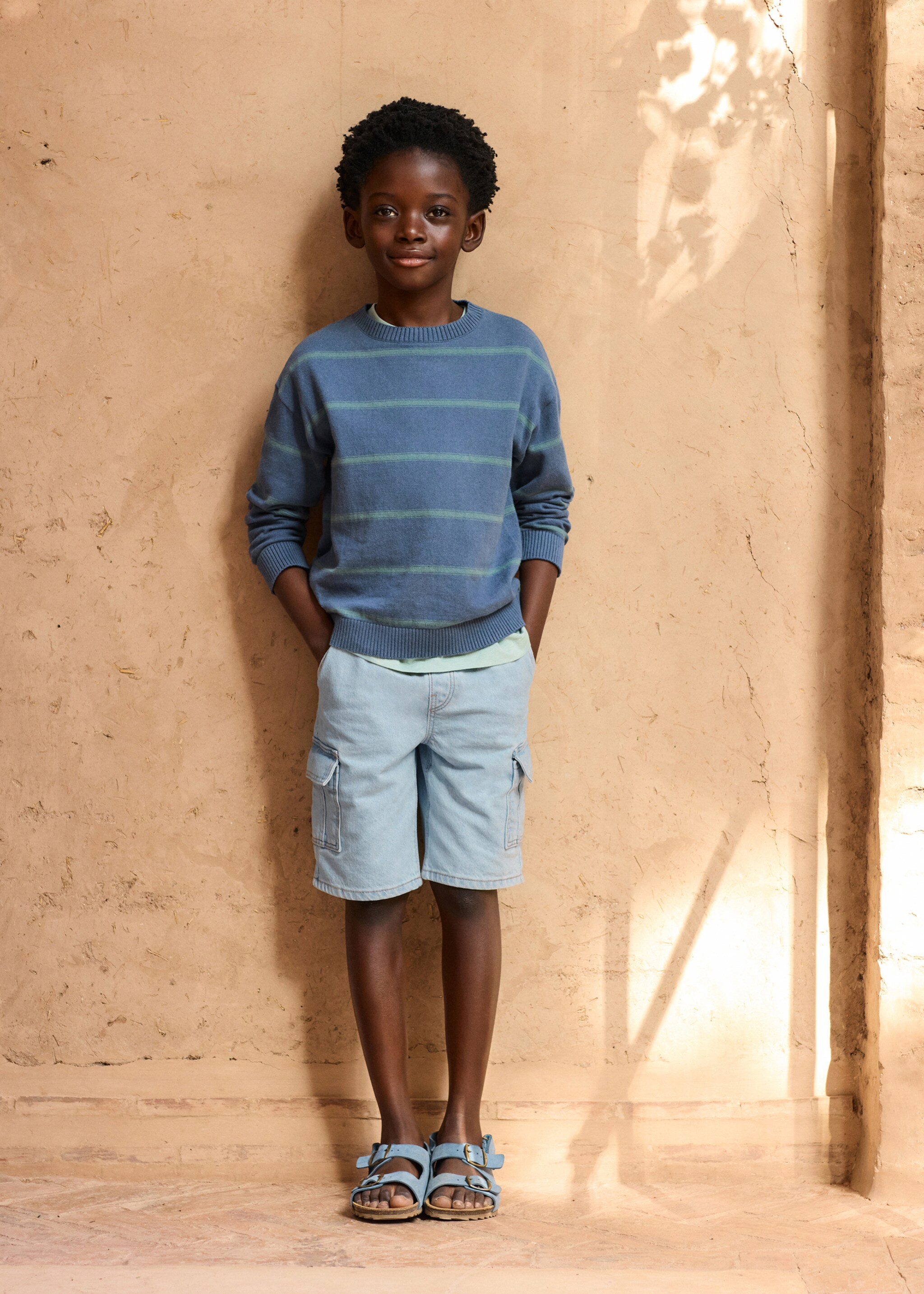 Denim cargo shorts - Details of the article 5