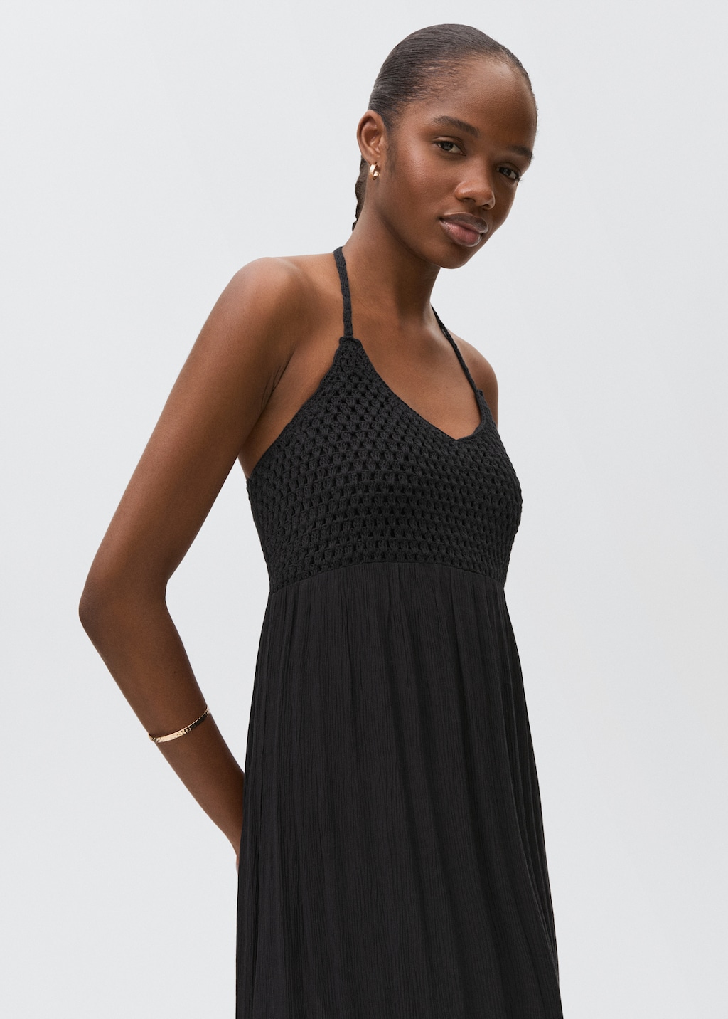 Crochet panel dress - Teen | MANGO United Kingdom