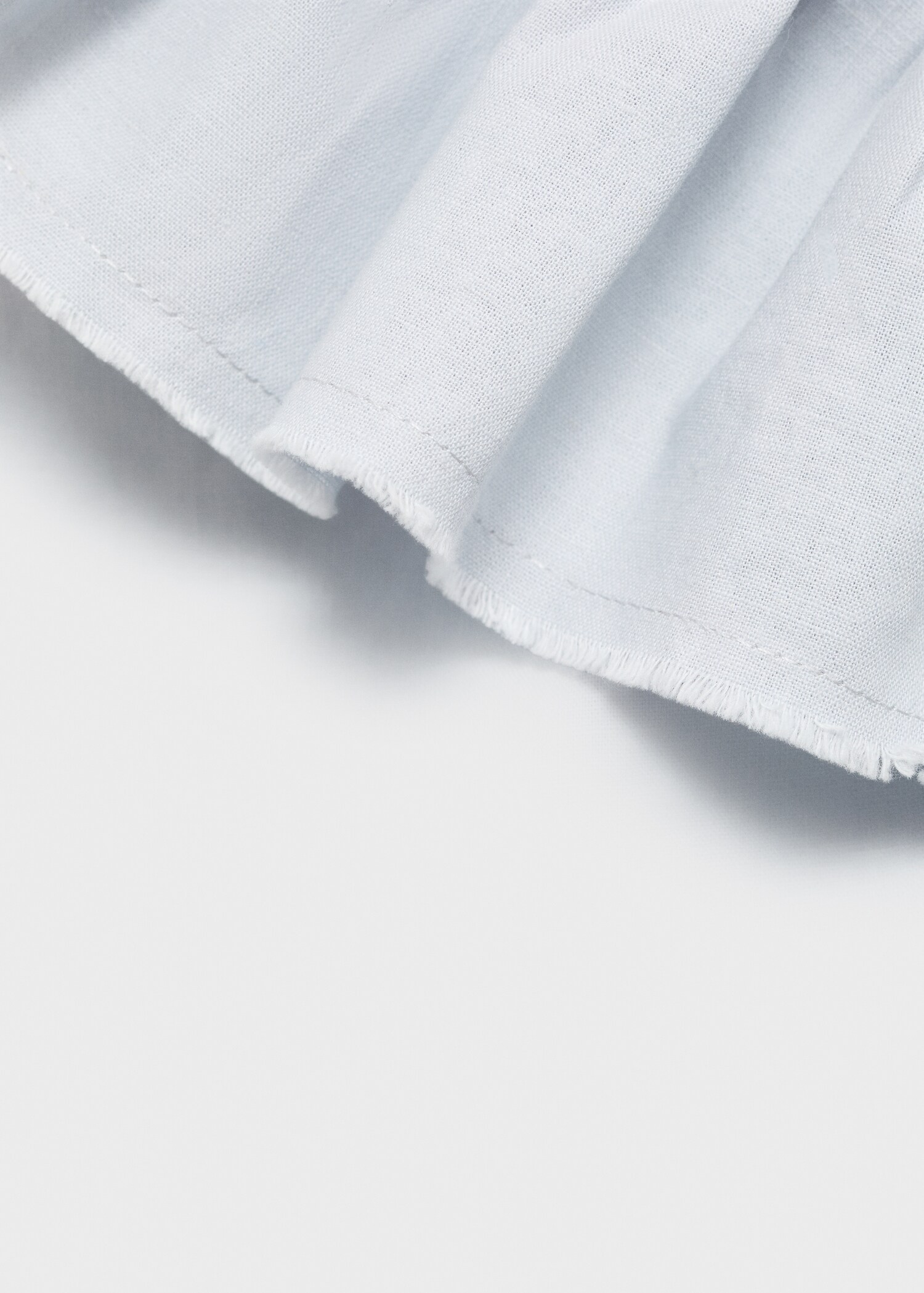 Asymmetrical linen blouse - Details of the article 0