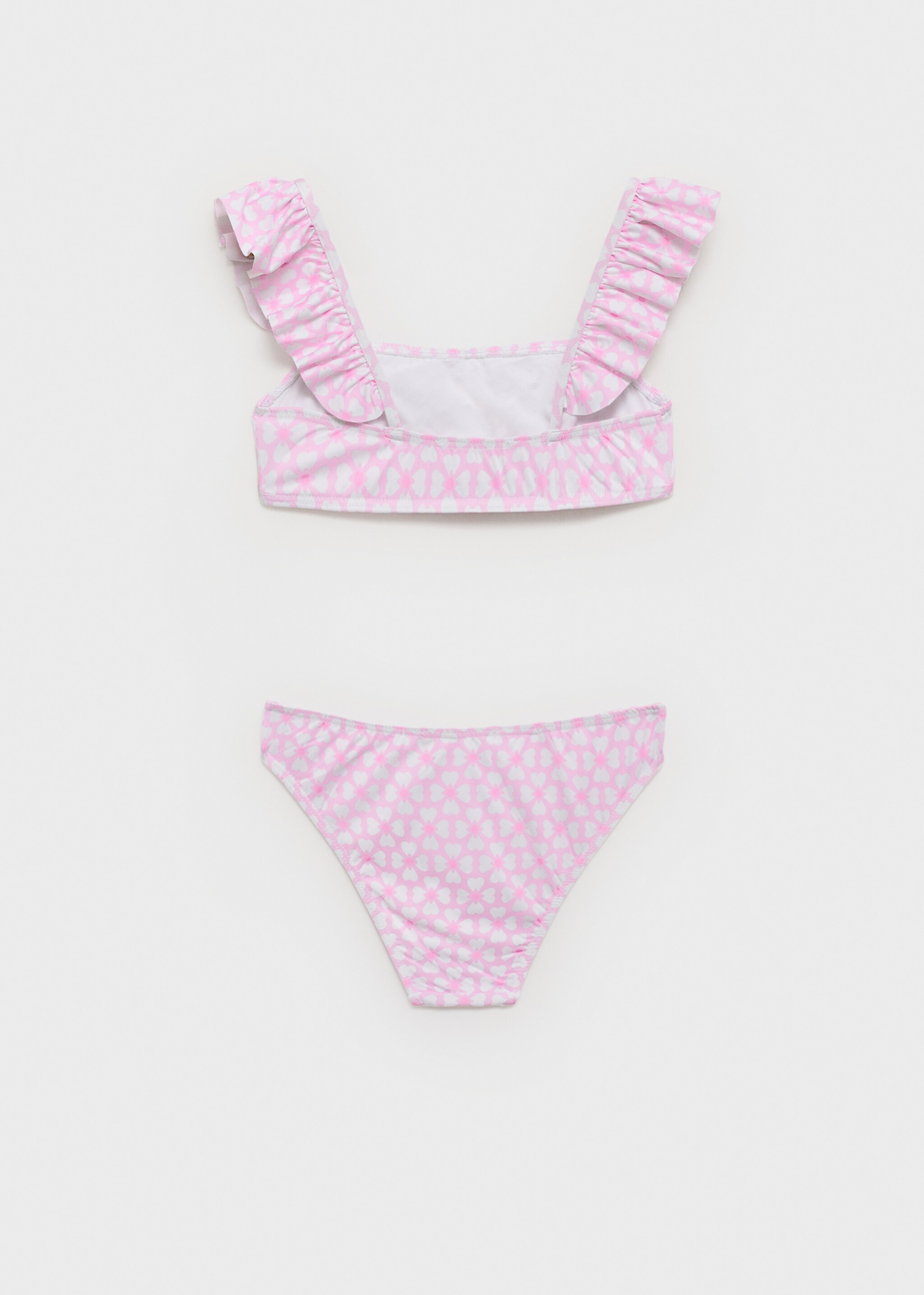 Floral bikini with ruffles - Reverse of the article