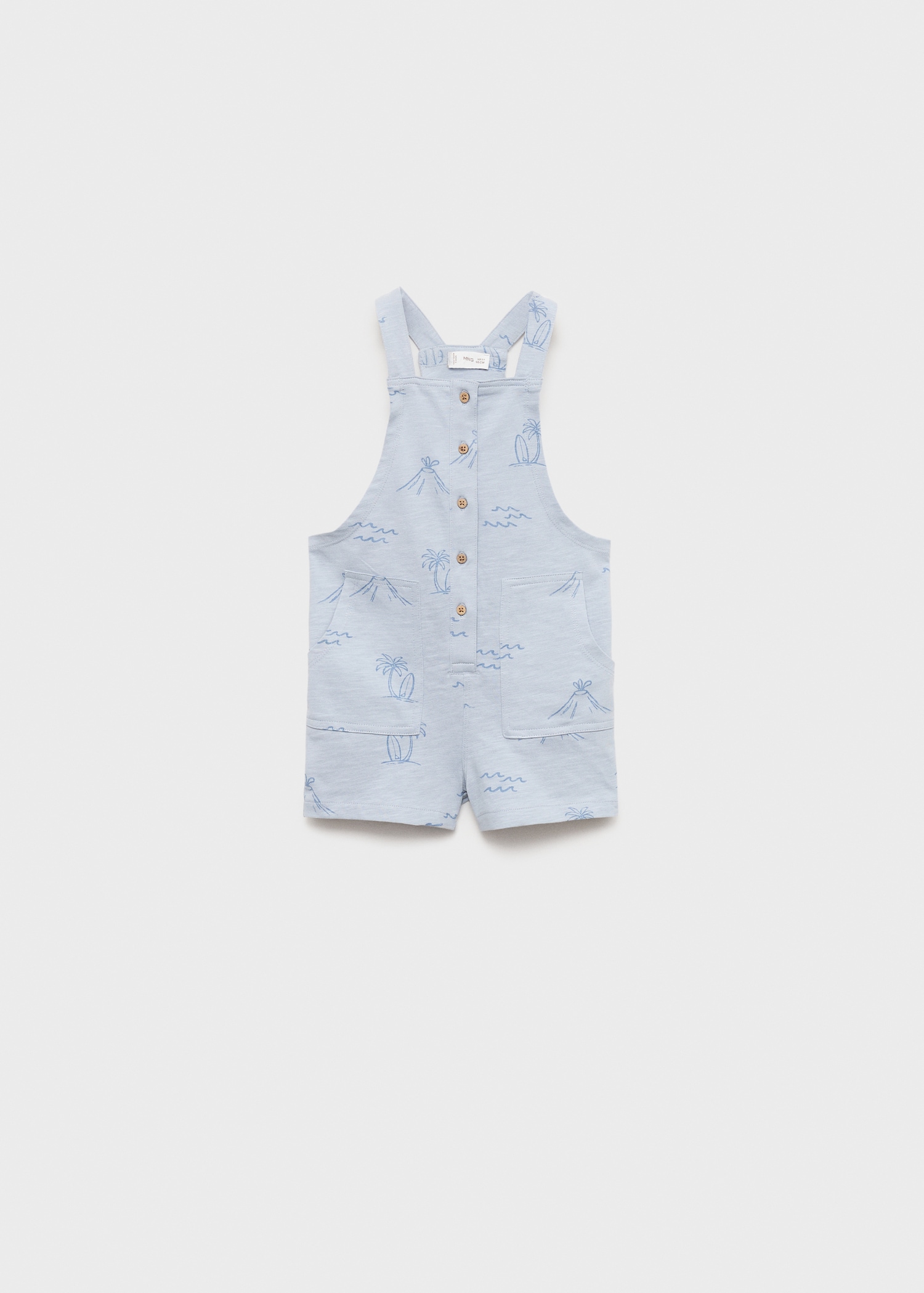 Palm-print dungarees - Article without model