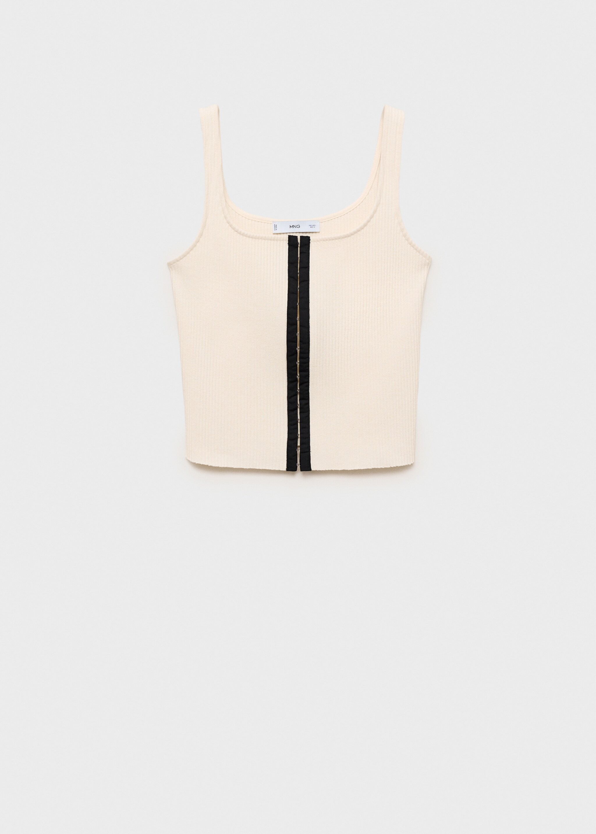 Cotton top with contrasting closure - Article without model
