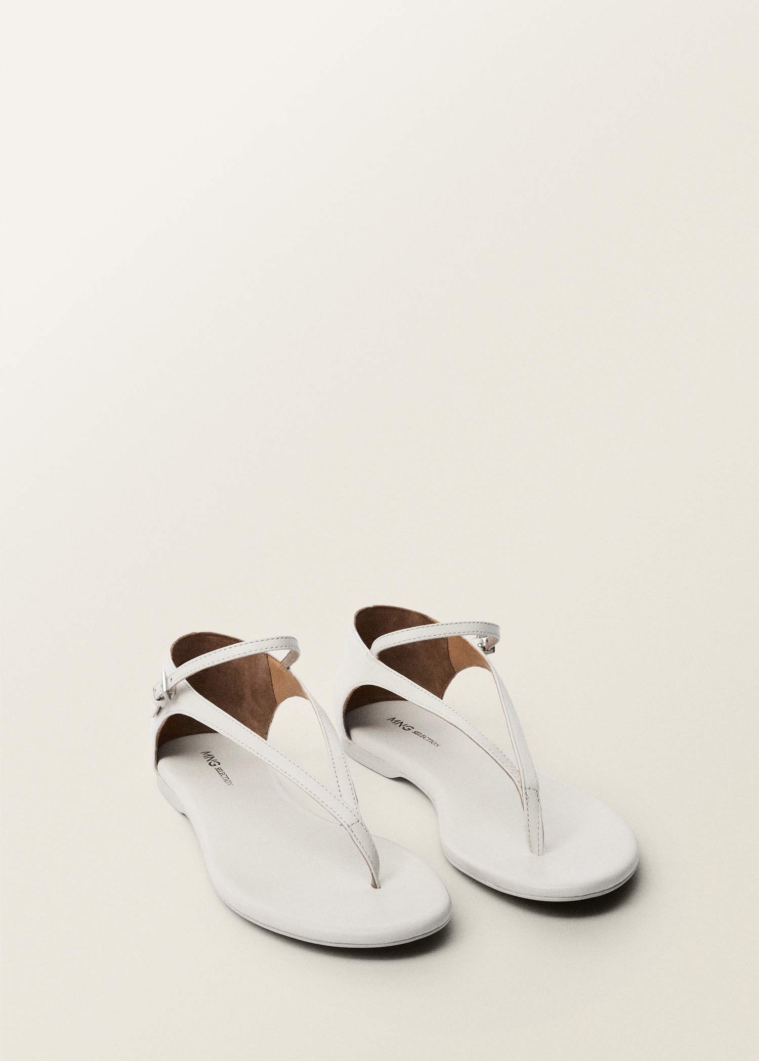 Leren sandalen met bandjes - Middenvlak