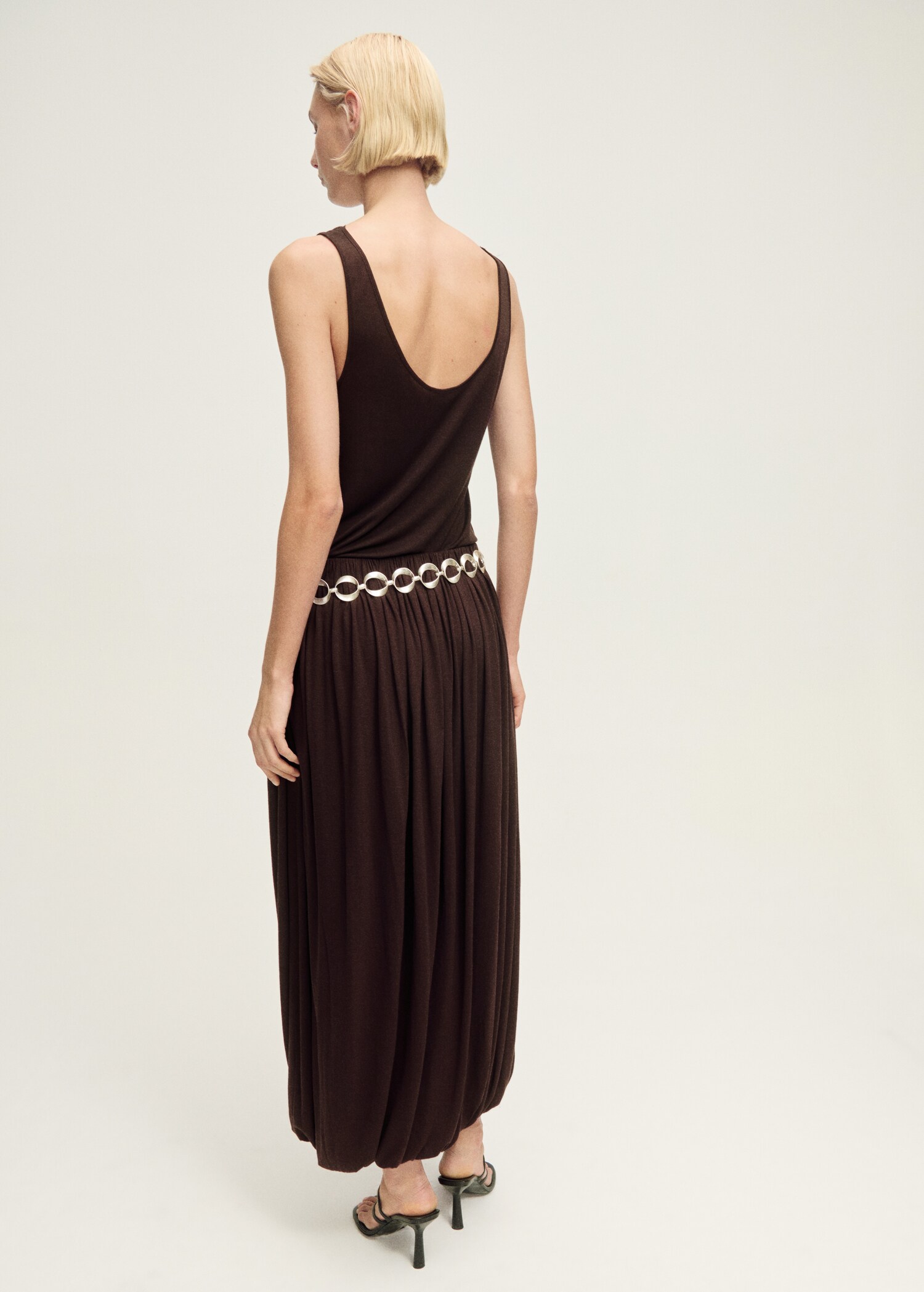 Low-neck lyocell top - Reverse of the article