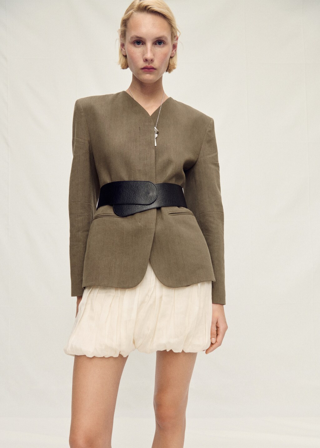 Ramie balloon skirt