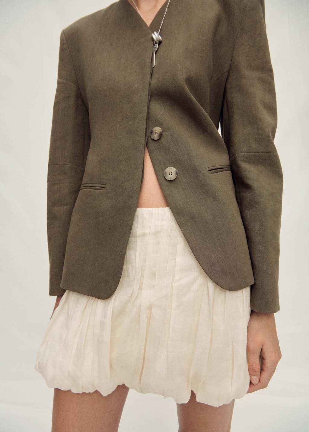 Ramie balloon skirt - image 4