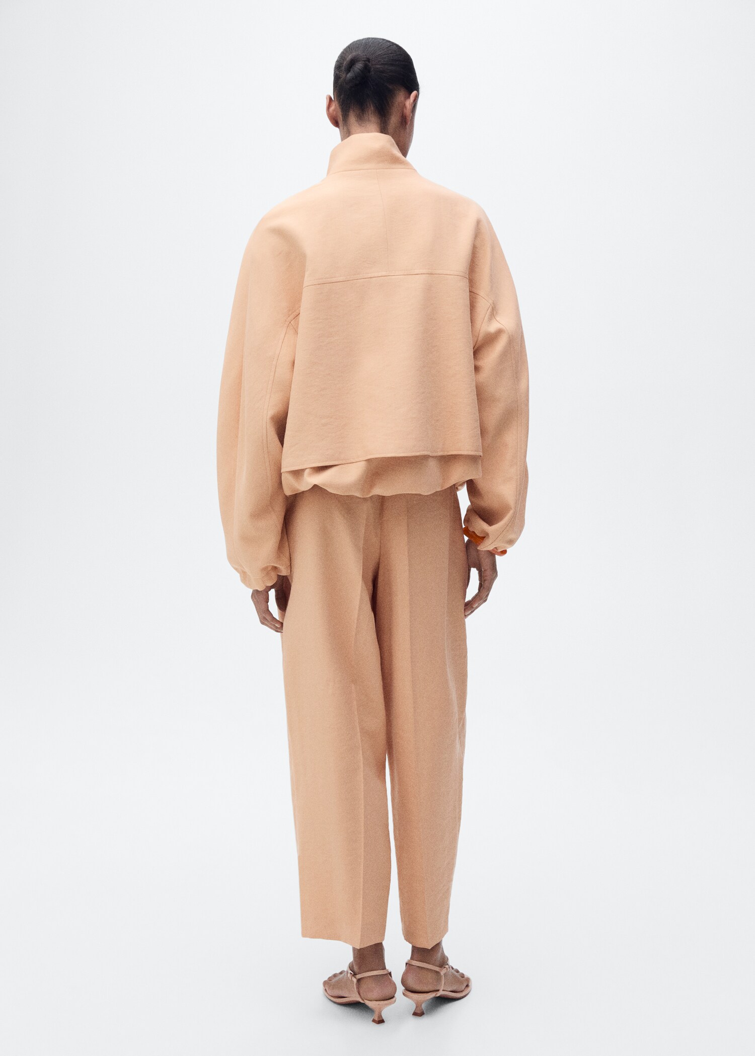 Τζάκετ από lyocell oversize με τσέπες - Πίσω όψη προϊόντος